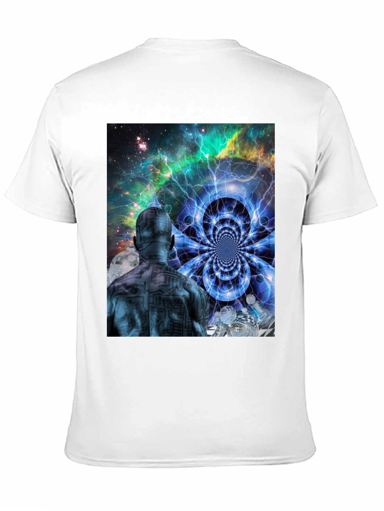 Mind Bender T-Shirt: Cosmic Circuit Man Design