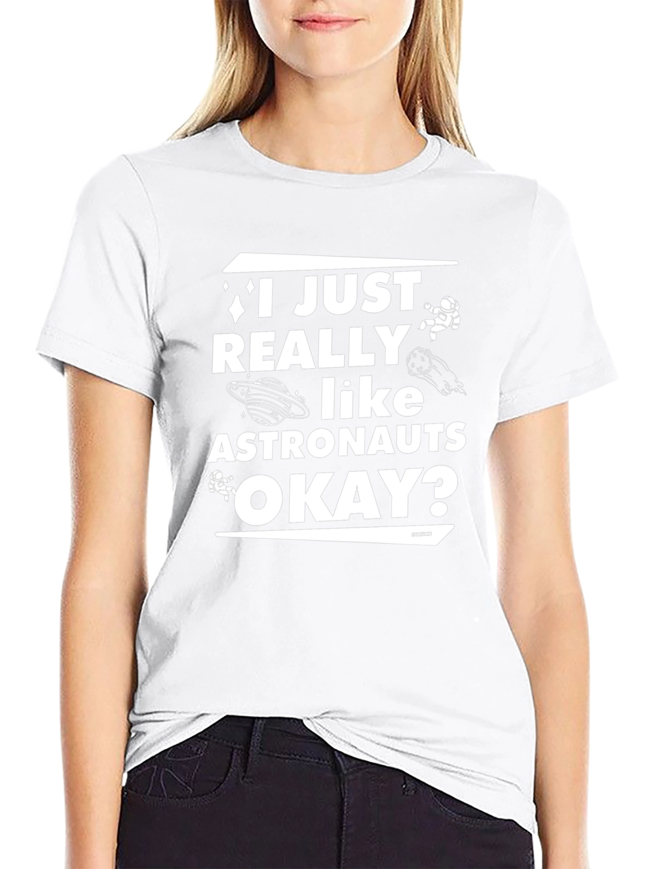 I Just Really Like Astronauts Black T-Shirt