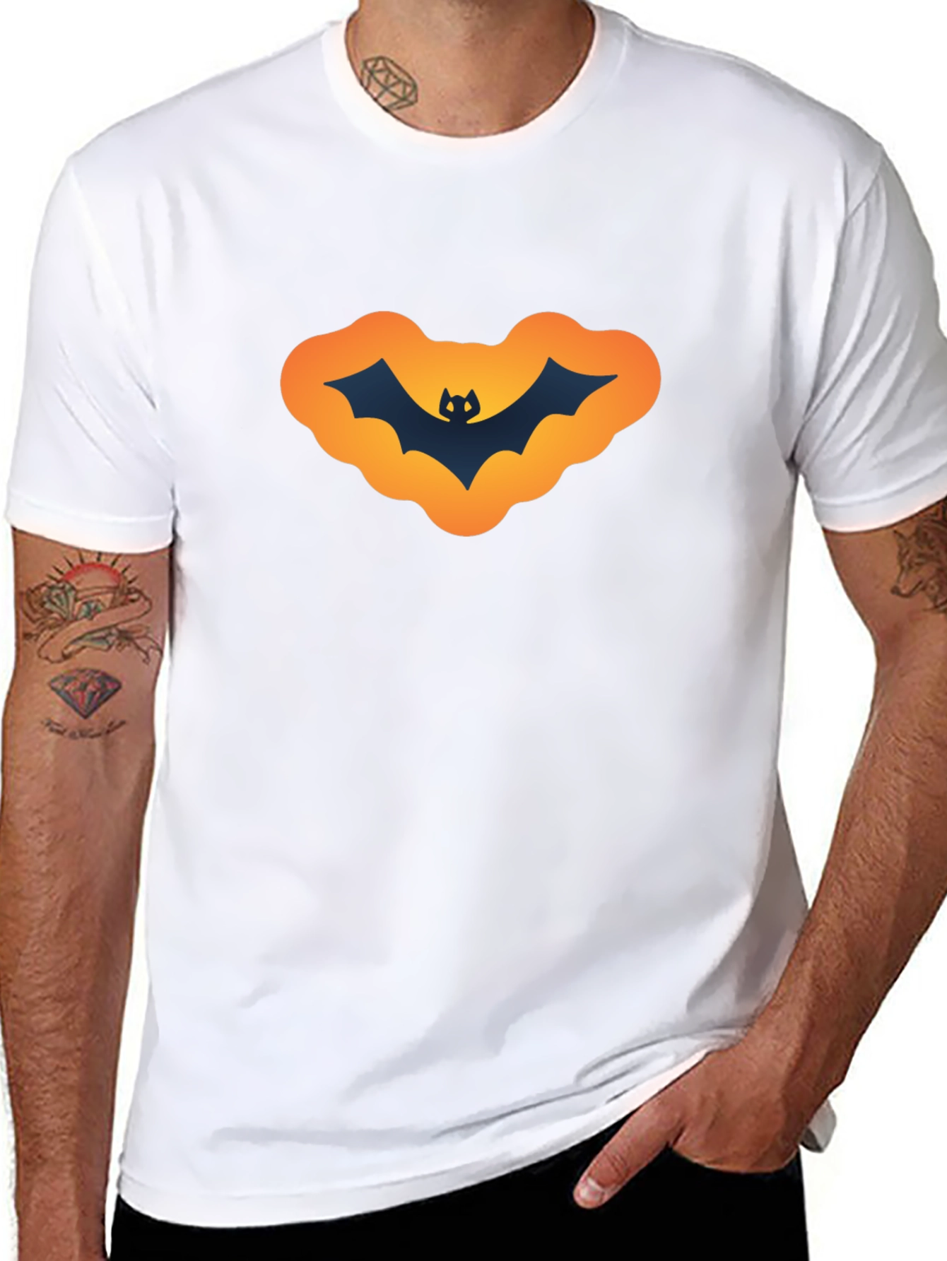 Halloween Bat Graphic T-Shirt