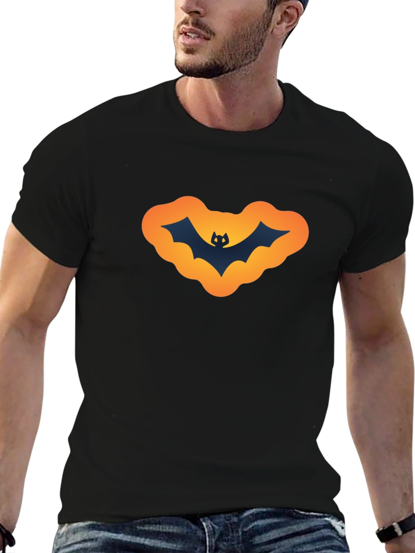 Halloween Bat Graphic T-Shirt
