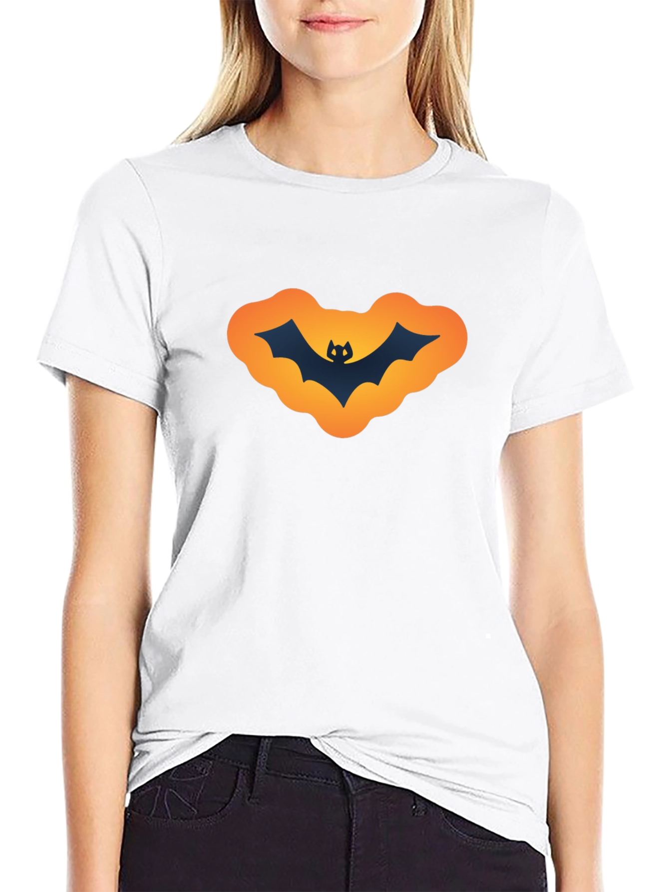 Halloween Bat Graphic T-Shirt