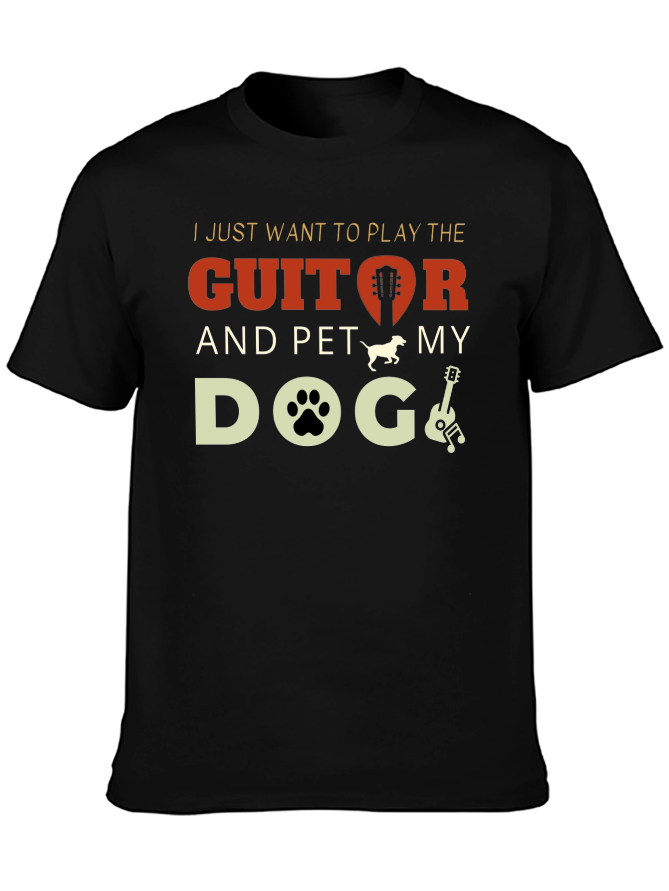 Guitar and Dog Lover T-Shirt