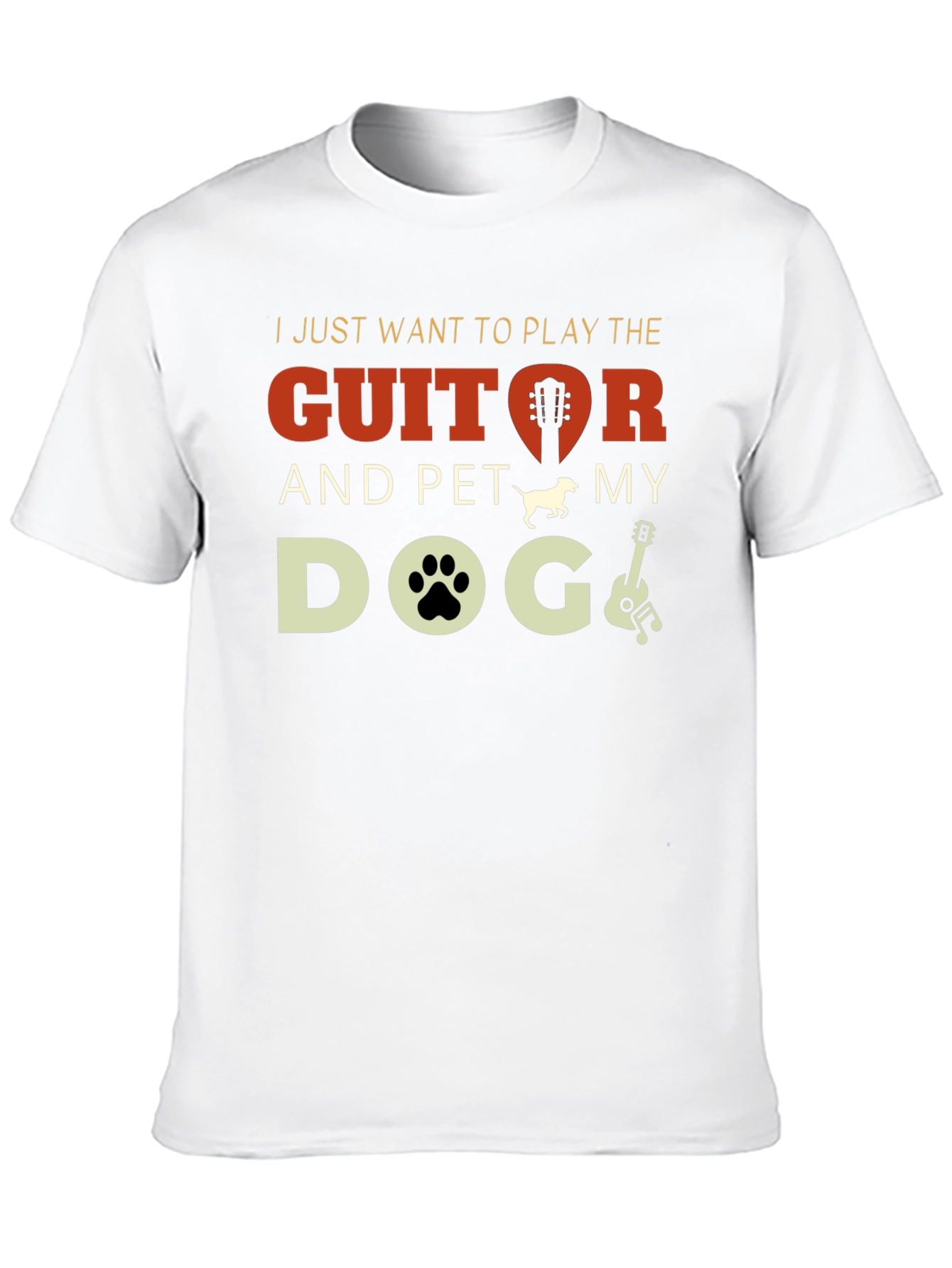 Guitar and Dog Lover T-Shirt