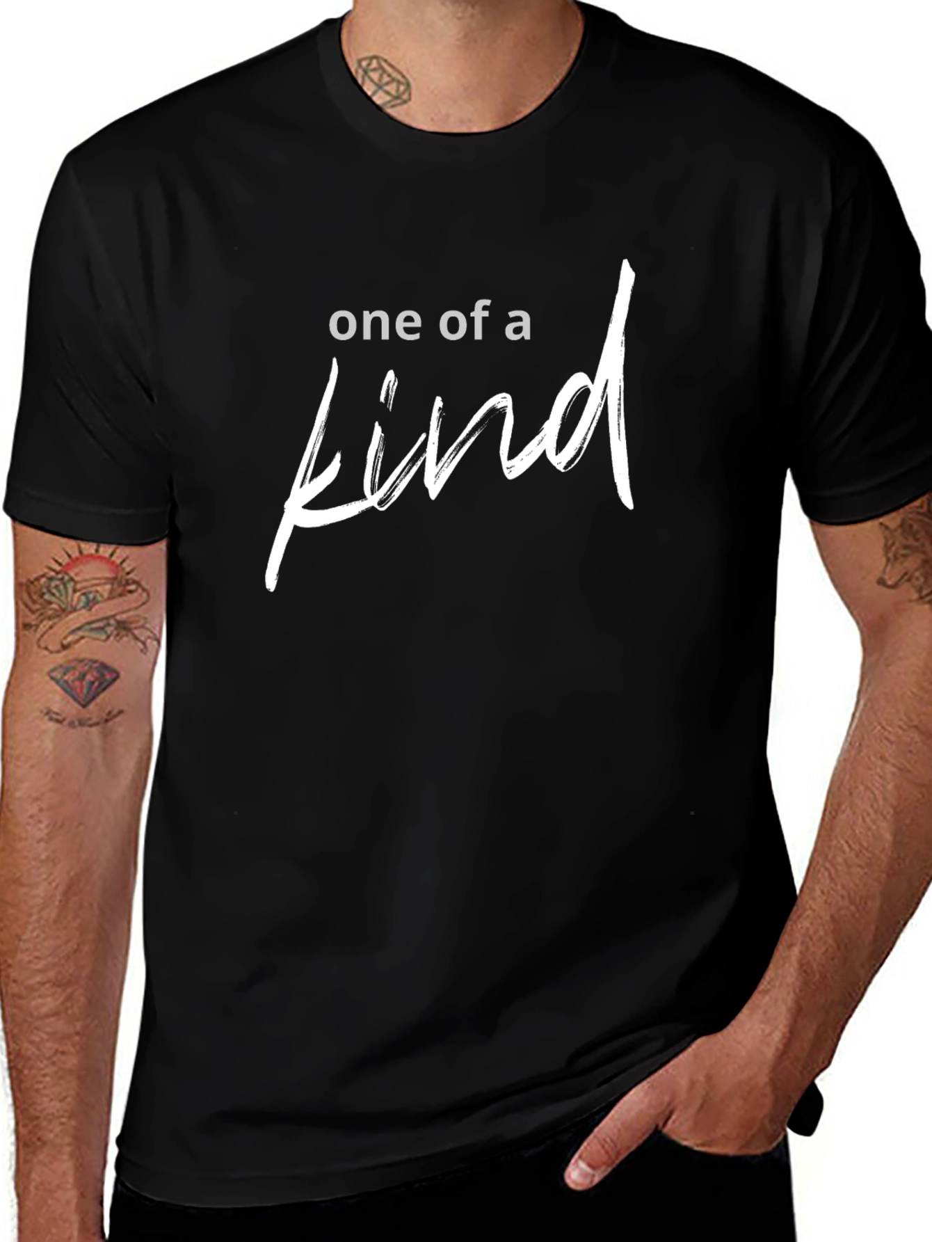 One of a Kind Black Graphic T-Shirt