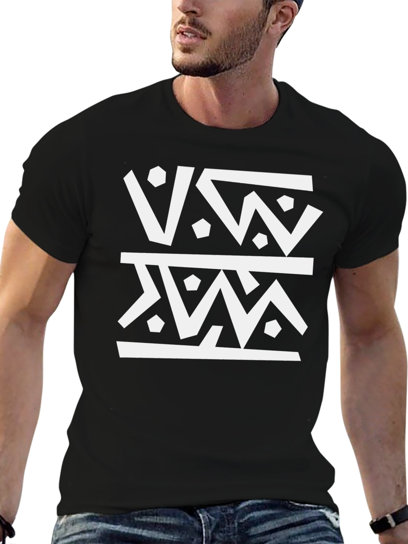 Abstract Pattern Graphic Tee - Modern Casual