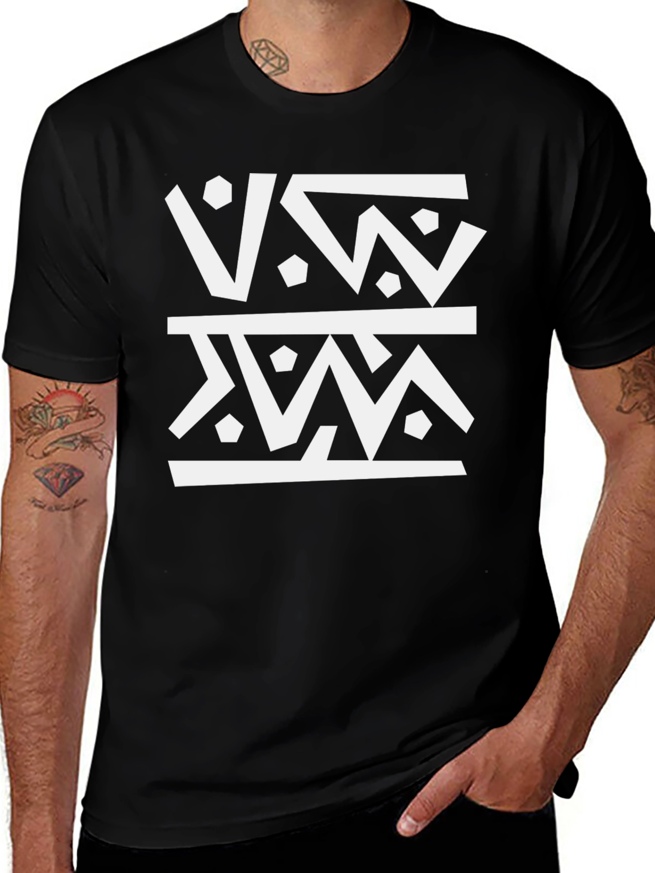 Abstract Pattern Graphic Tee - Modern Casual