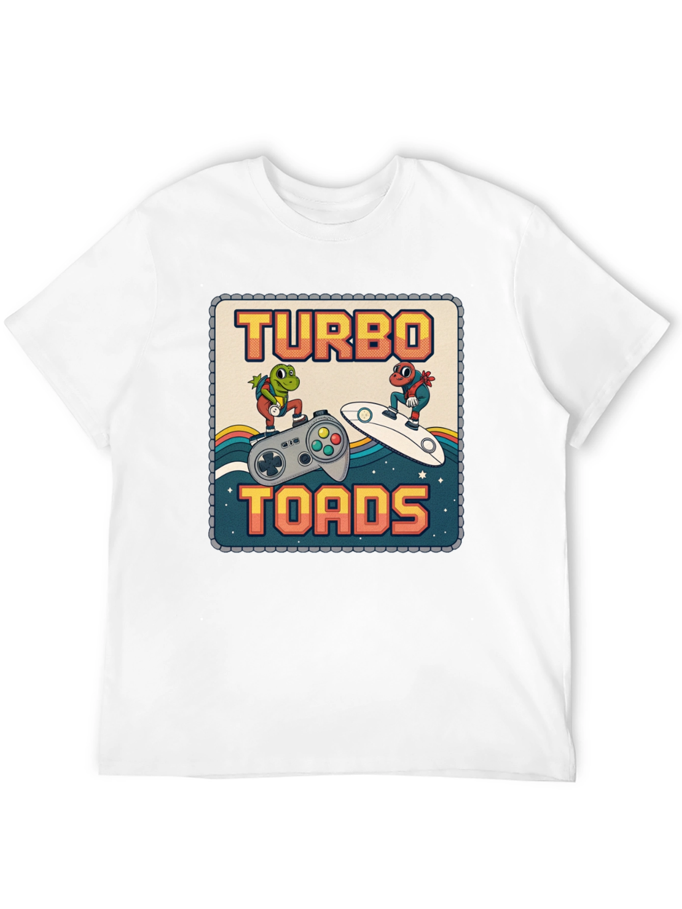 Turbo Toads Retro Gaming Black T-Shirt