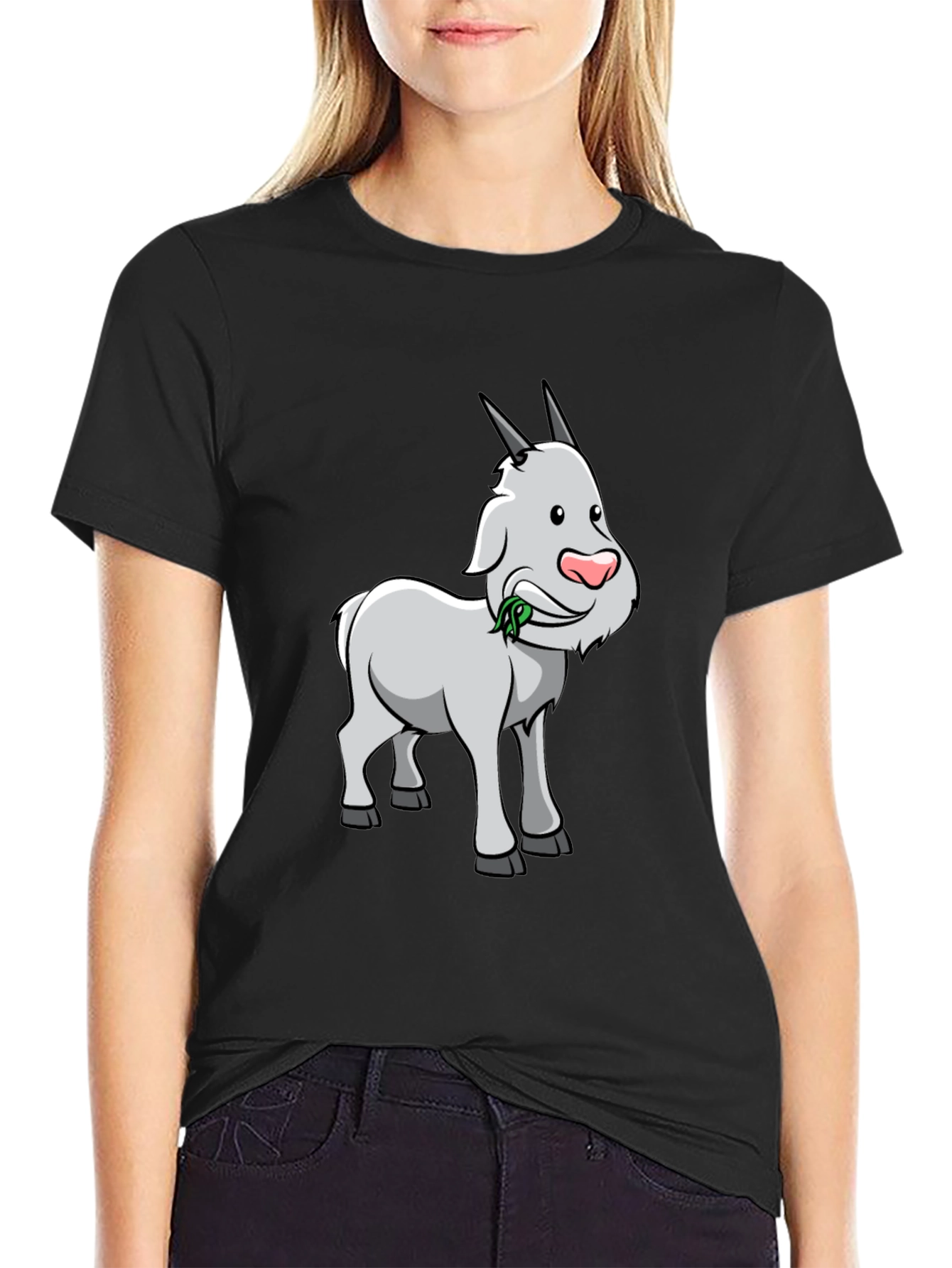 Goat Cartoon Graphic T-Shirt