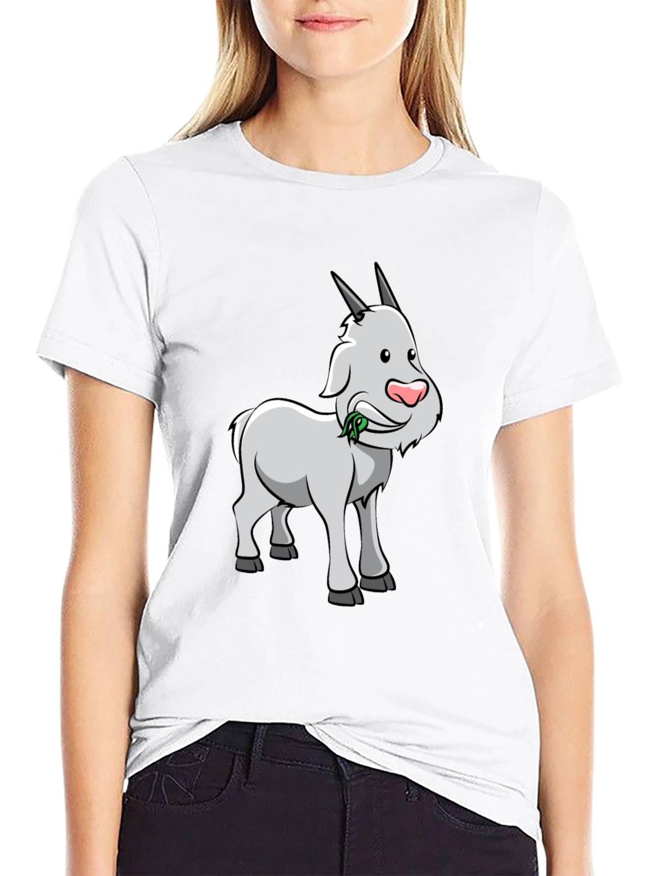 Goat Cartoon Graphic T-Shirt