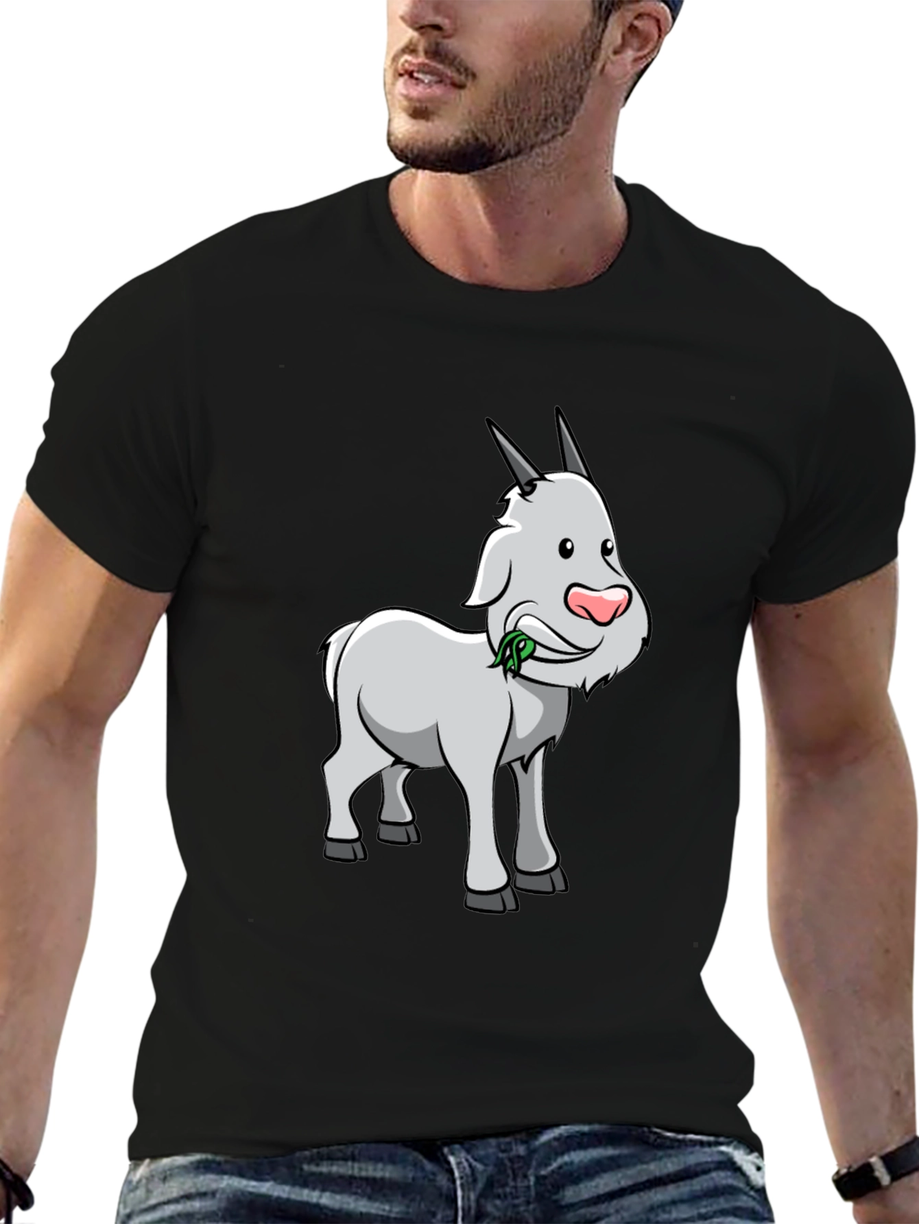 Goat Cartoon Graphic T-Shirt