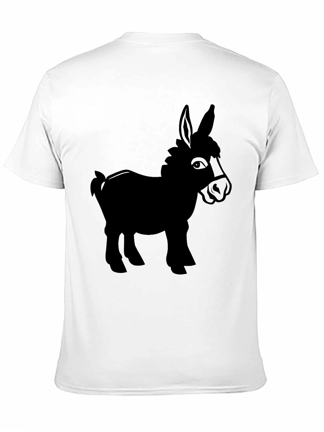 Donkey Silhouette Graphic Tee - Black Cotton Blend