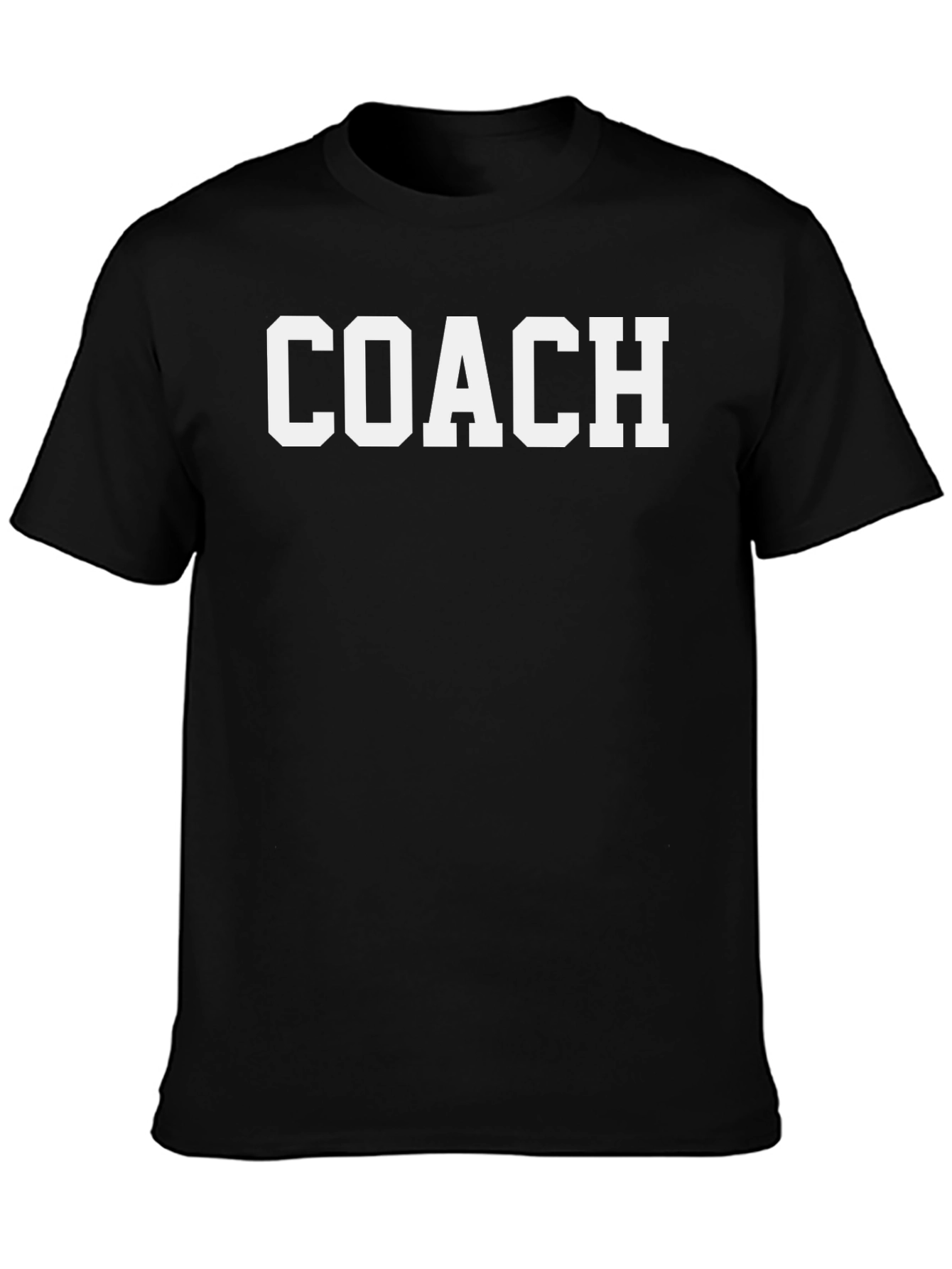 Coach T-Shirt - Bold White Lettering on Black