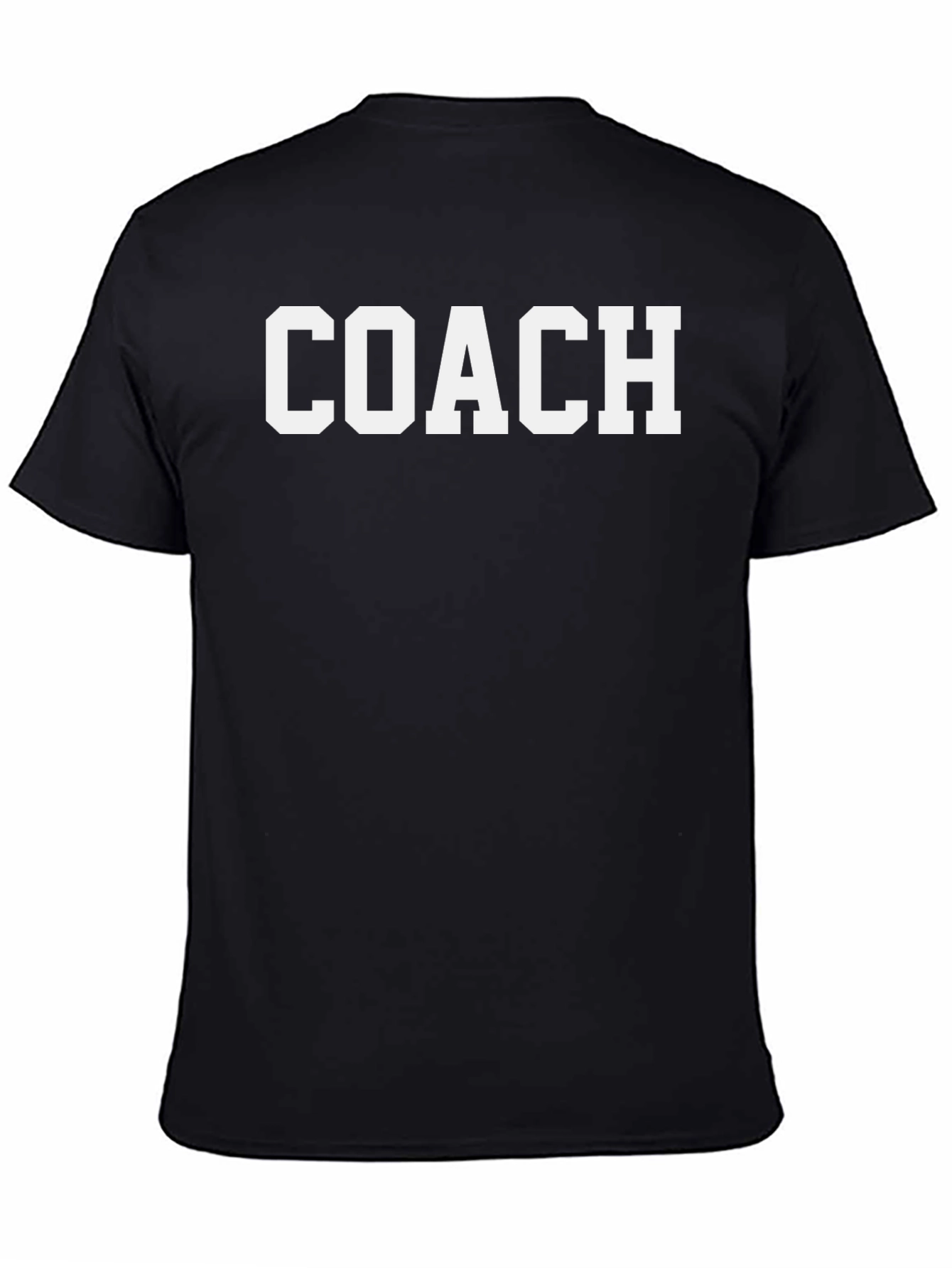 Coach T-Shirt - Bold White Lettering on Black