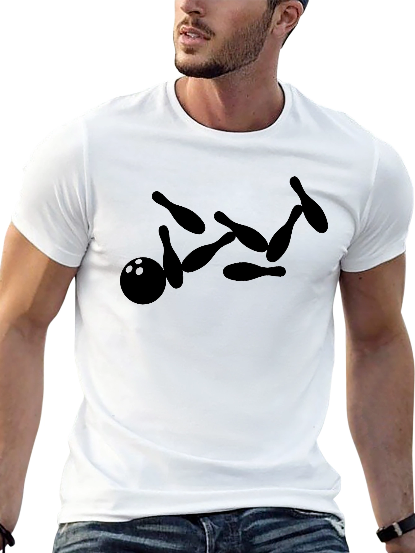 Bowling Strike Black T-Shirt