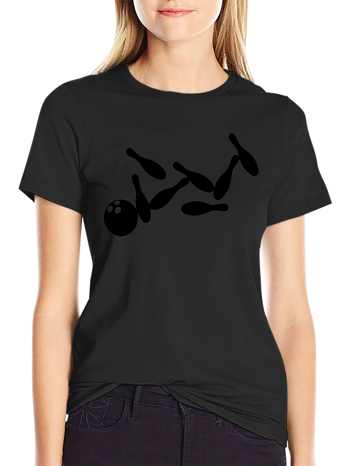 Bowling Strike Black T-Shirt