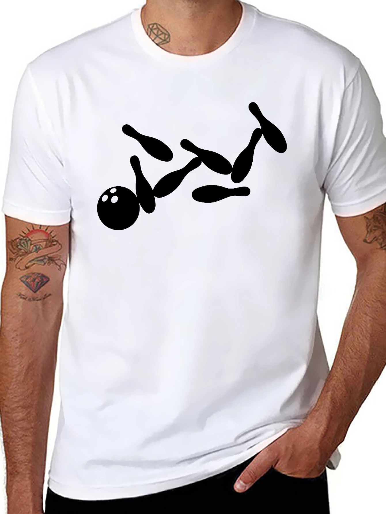 Bowling Strike Black T-Shirt