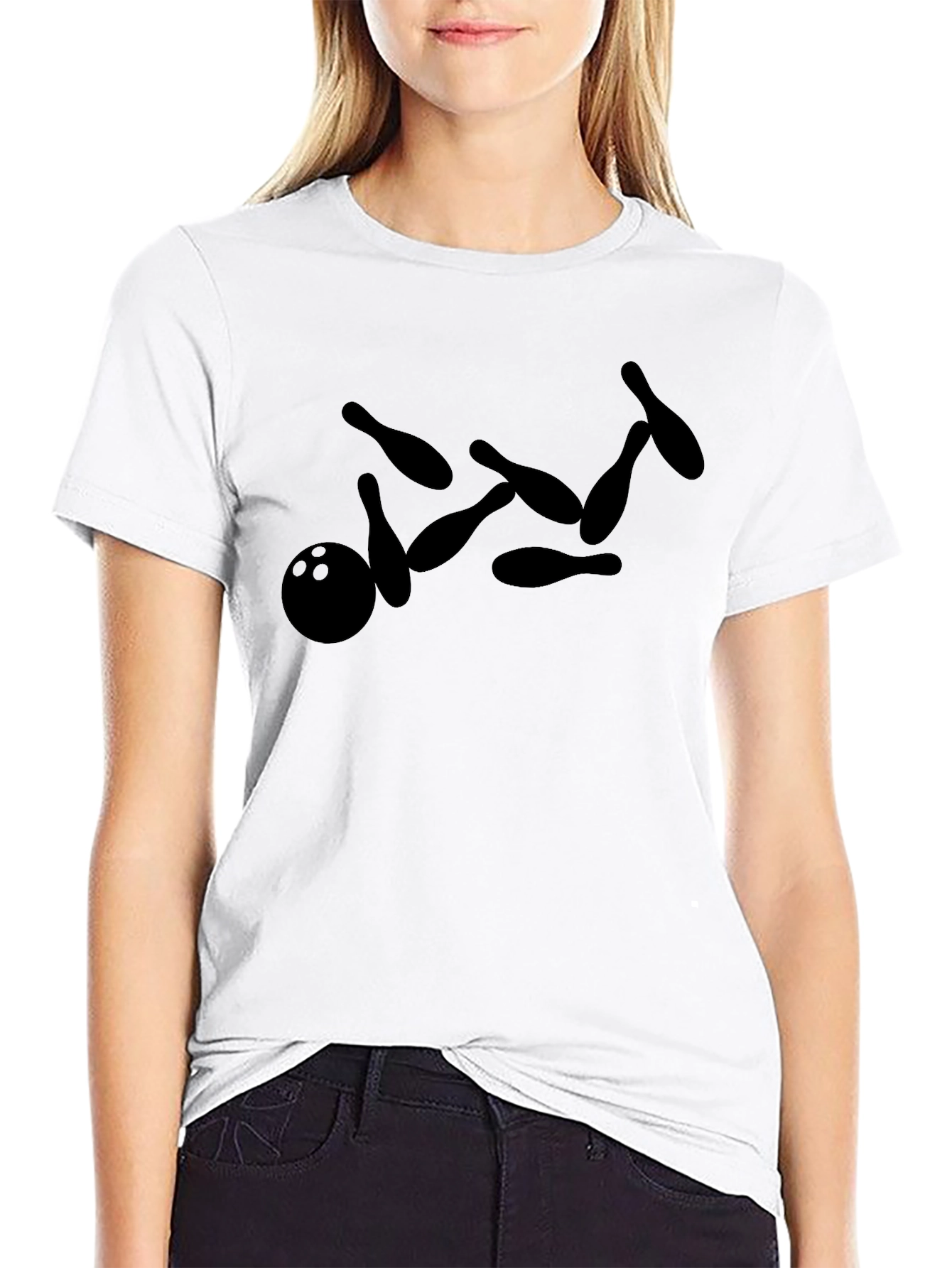 Bowling Strike Black T-Shirt