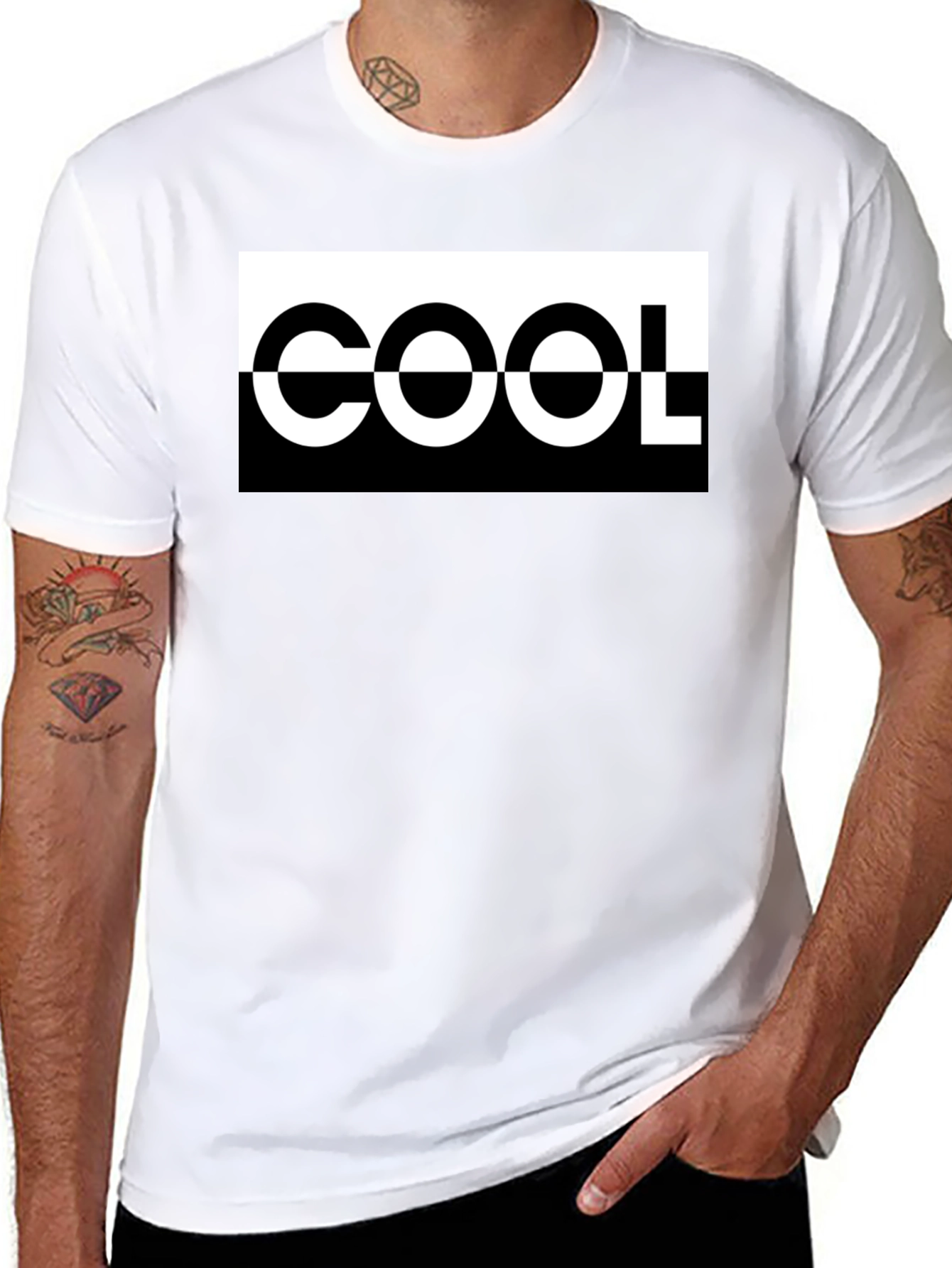 COOL Graphic Tee - Black Crew Neck Shirt