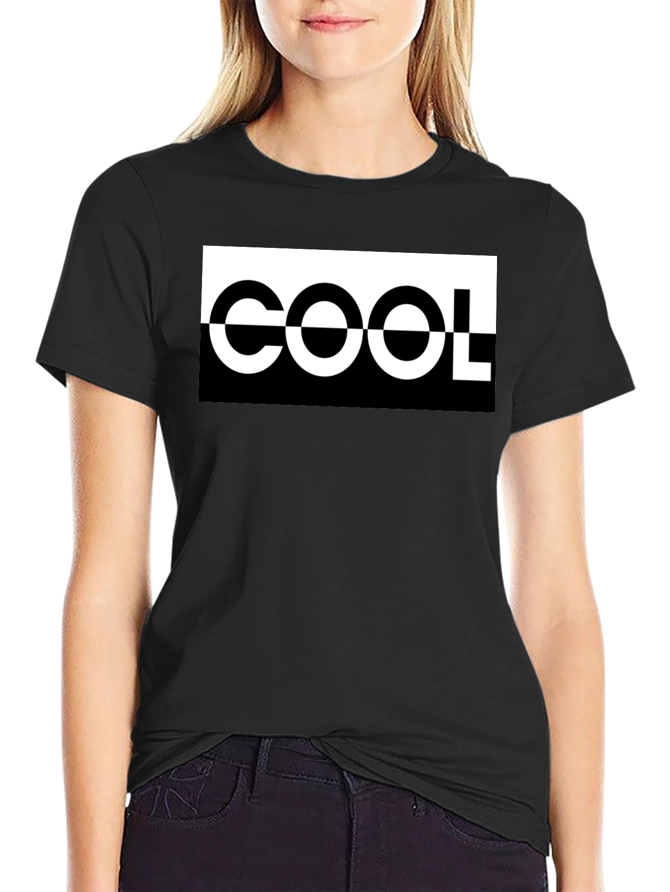 COOL Graphic Tee - Black Crew Neck Shirt