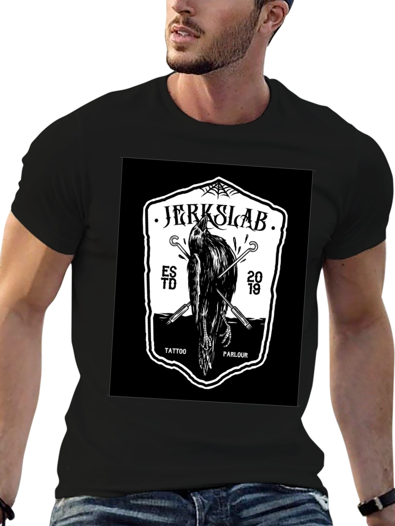 Jerkslab Tattoo Parlour Black Graphic Tee