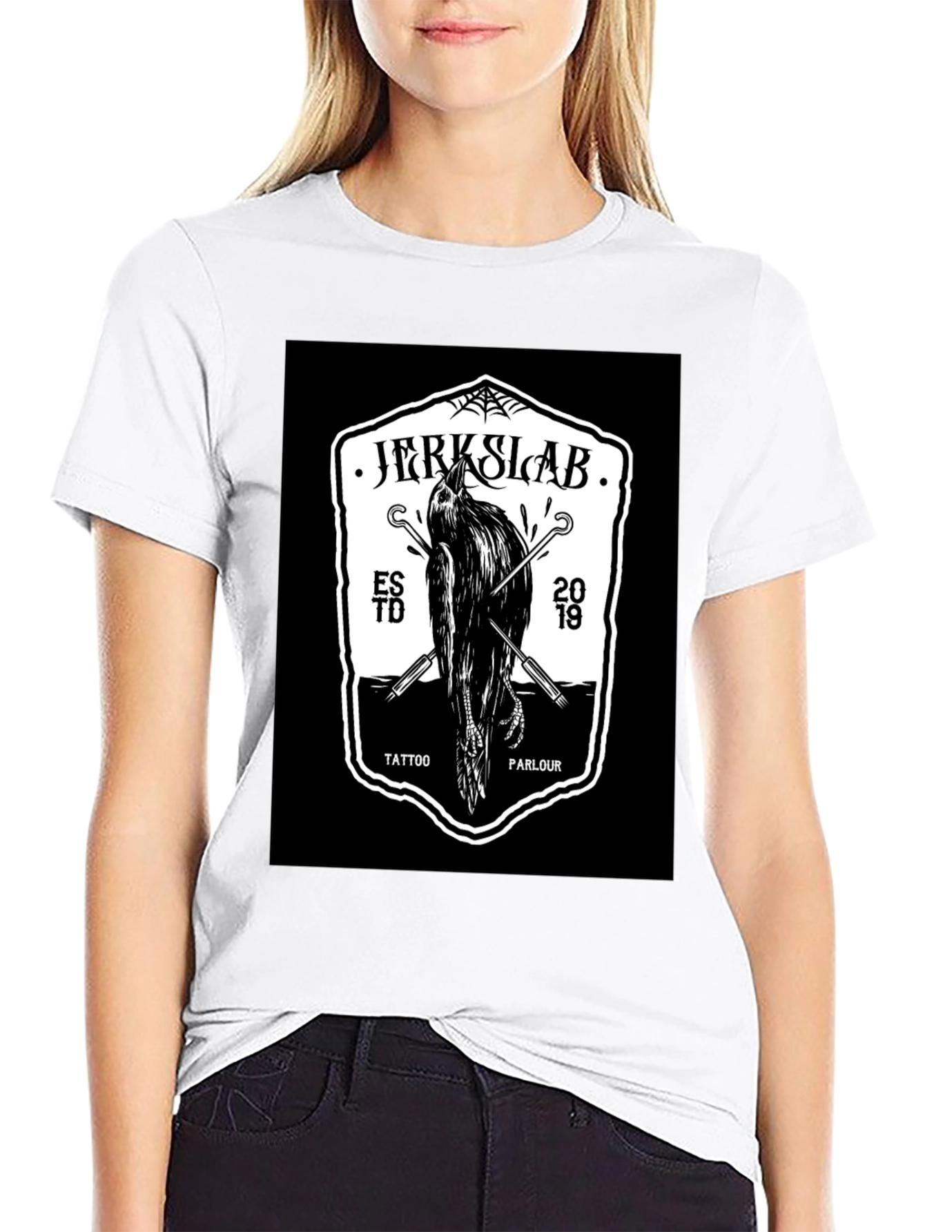 Jerkslab Tattoo Parlour Black Graphic Tee
