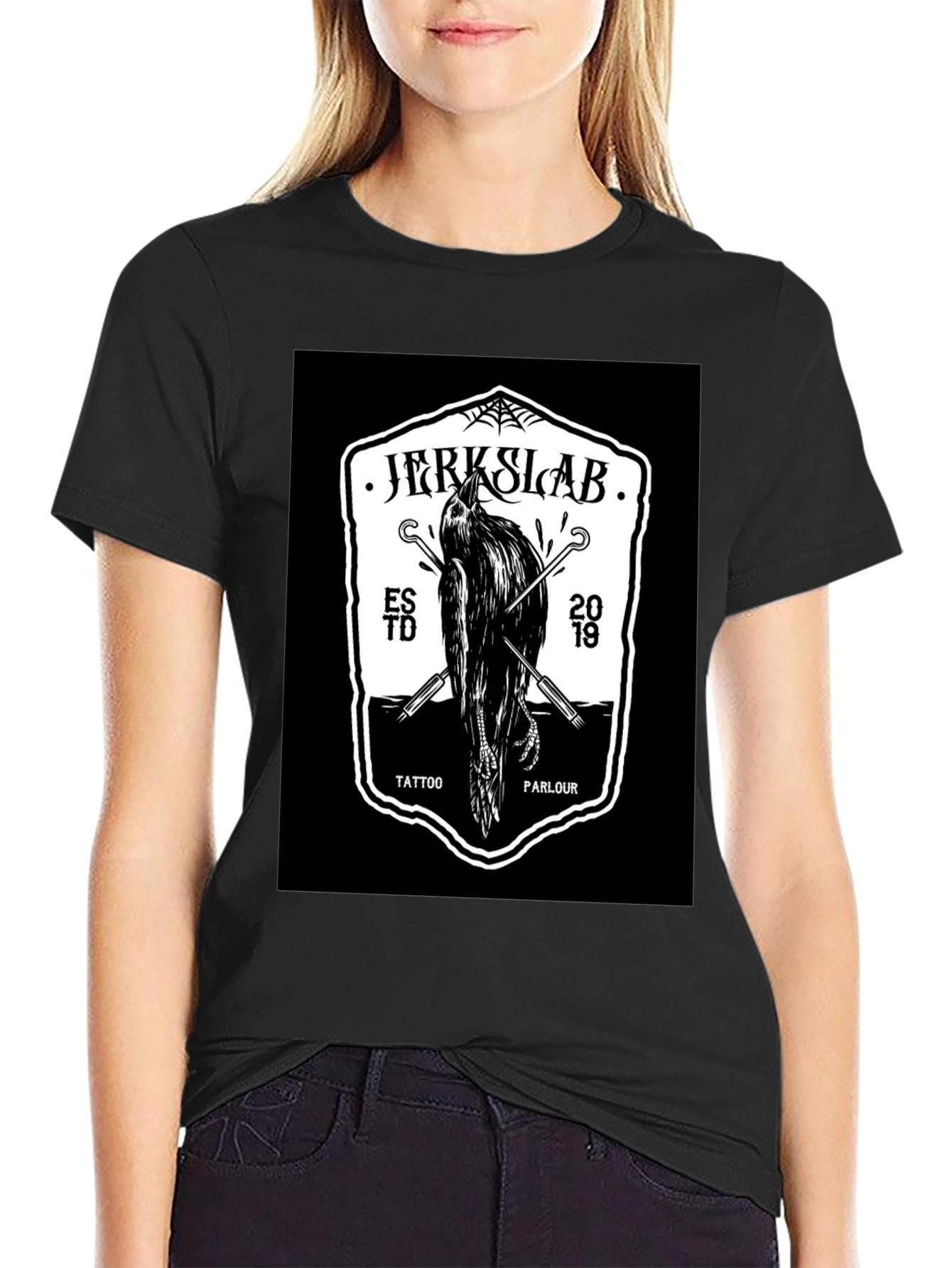 Jerkslab Tattoo Parlour Black Graphic Tee