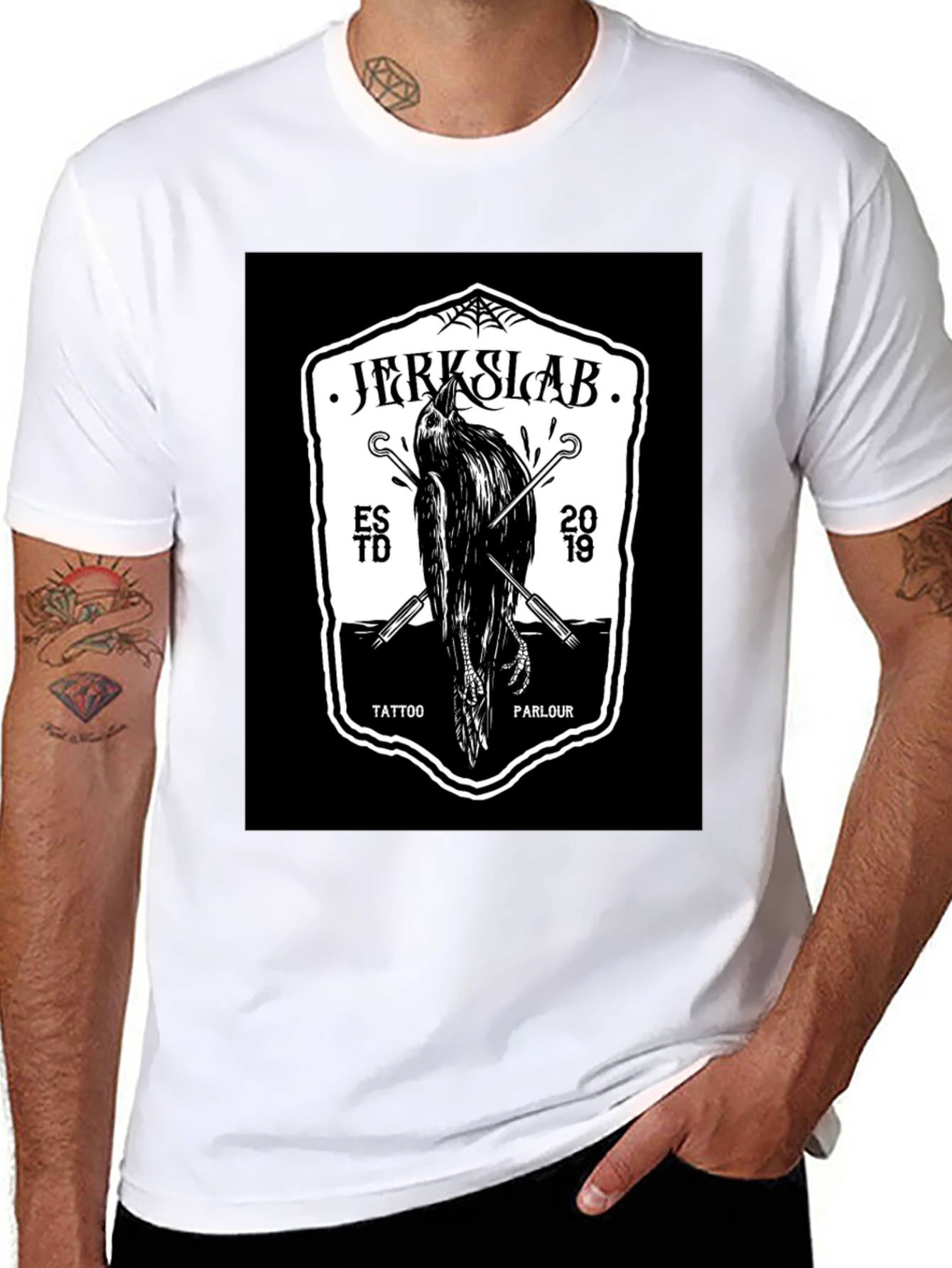 Jerkslab Tattoo Parlour Black Graphic Tee