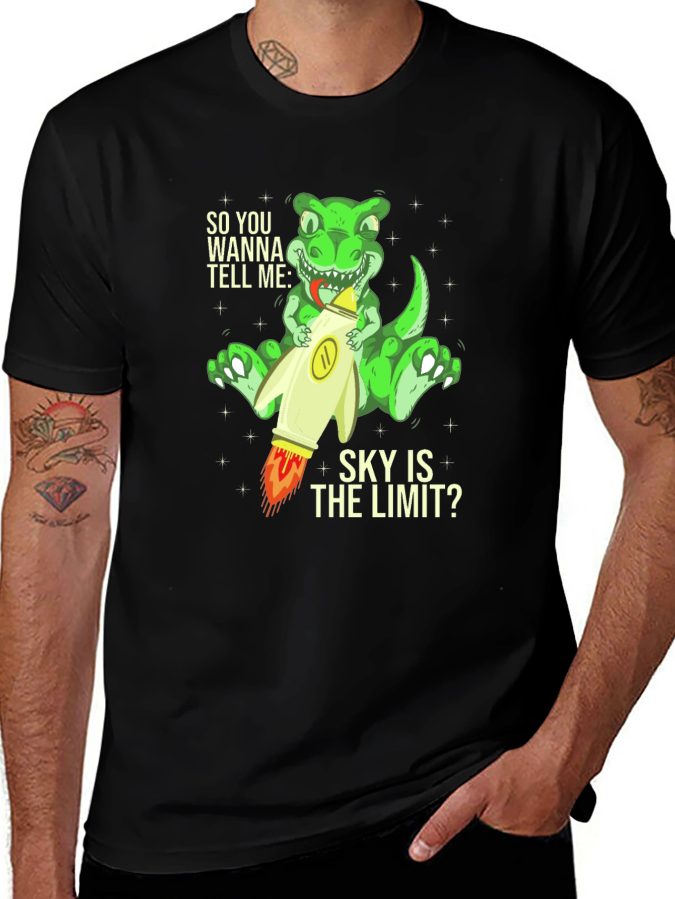 Dinosaur Rocket T-Shirt - Sky is the Limit Tee