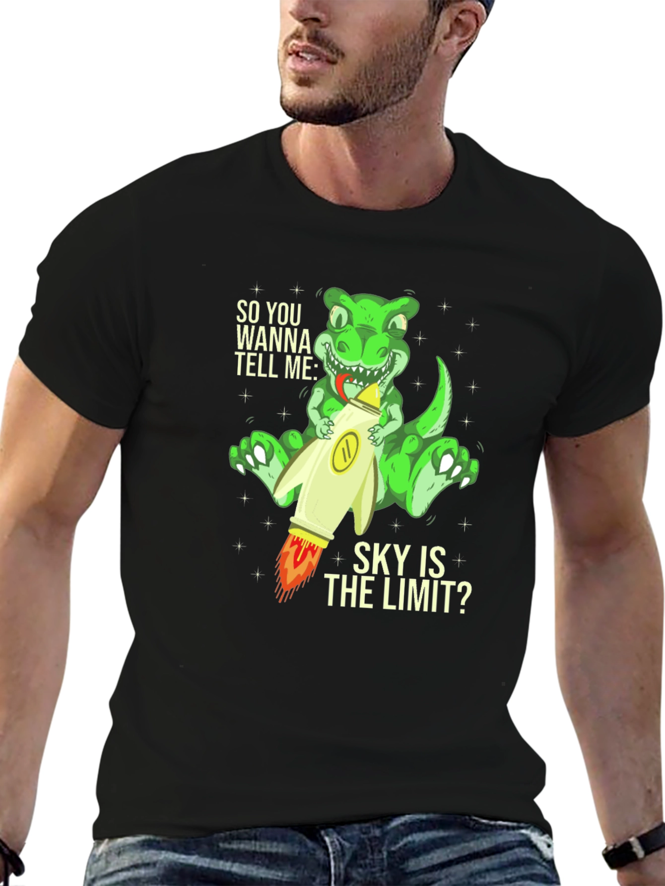 Dinosaur Rocket T-Shirt - Sky is the Limit Tee