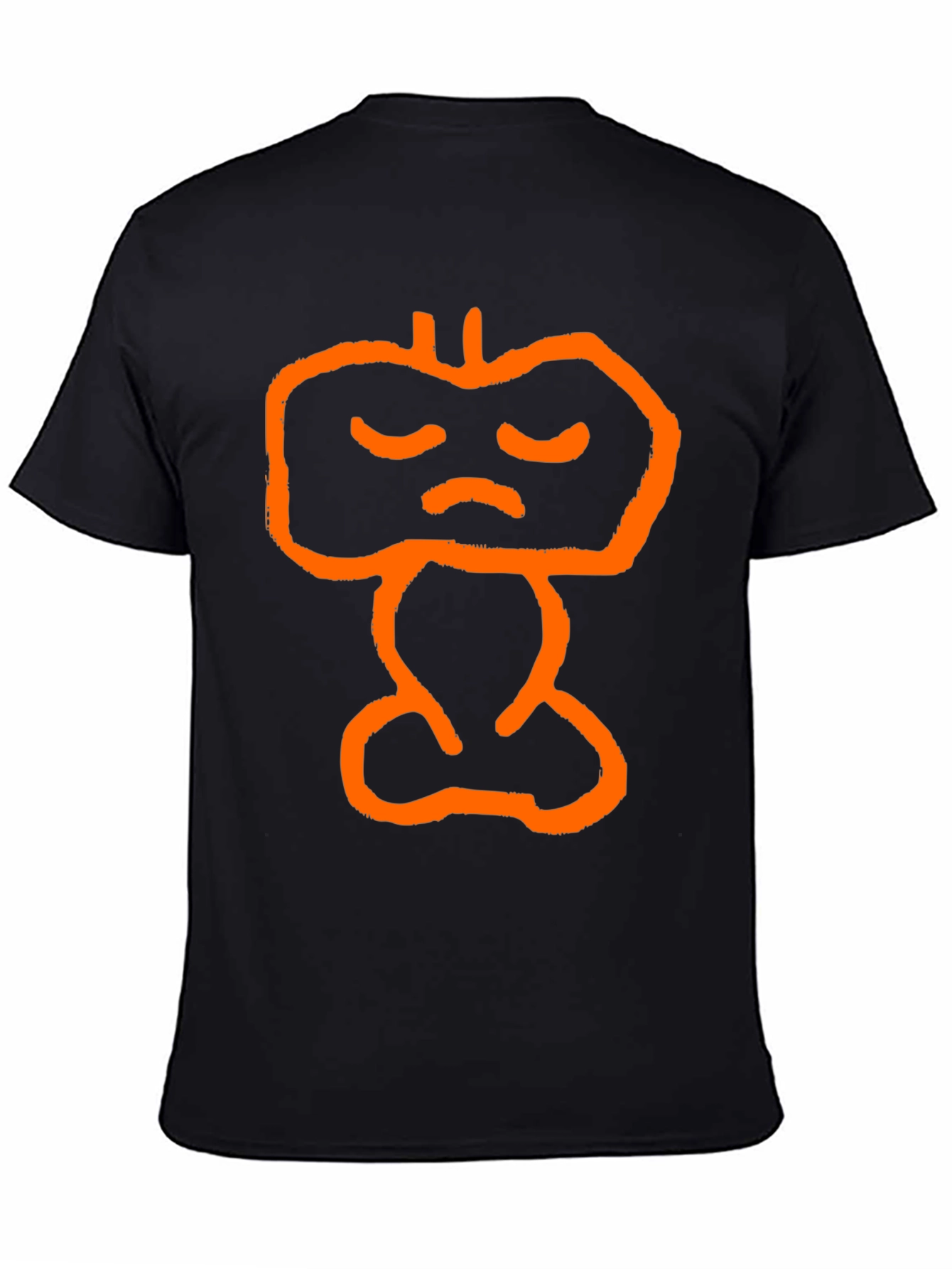 Orange Sad Face Graphic Tee
