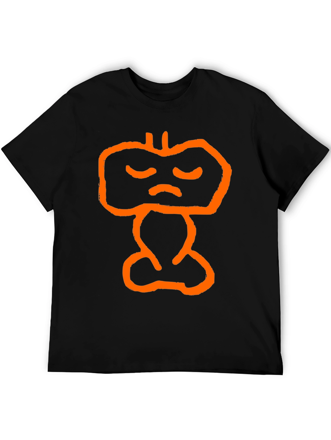 Orange Sad Face Graphic Tee