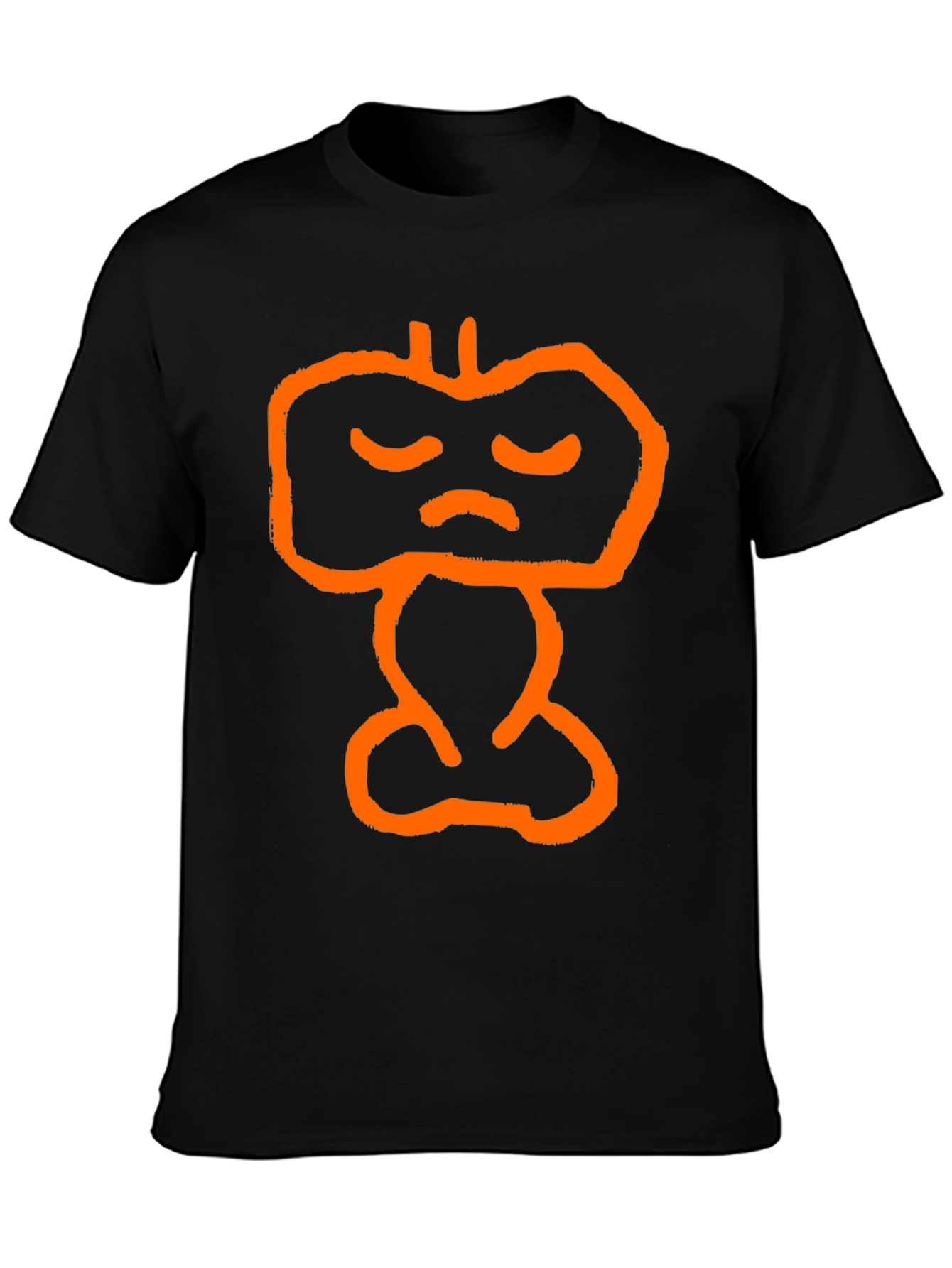 Orange Sad Face Graphic Tee