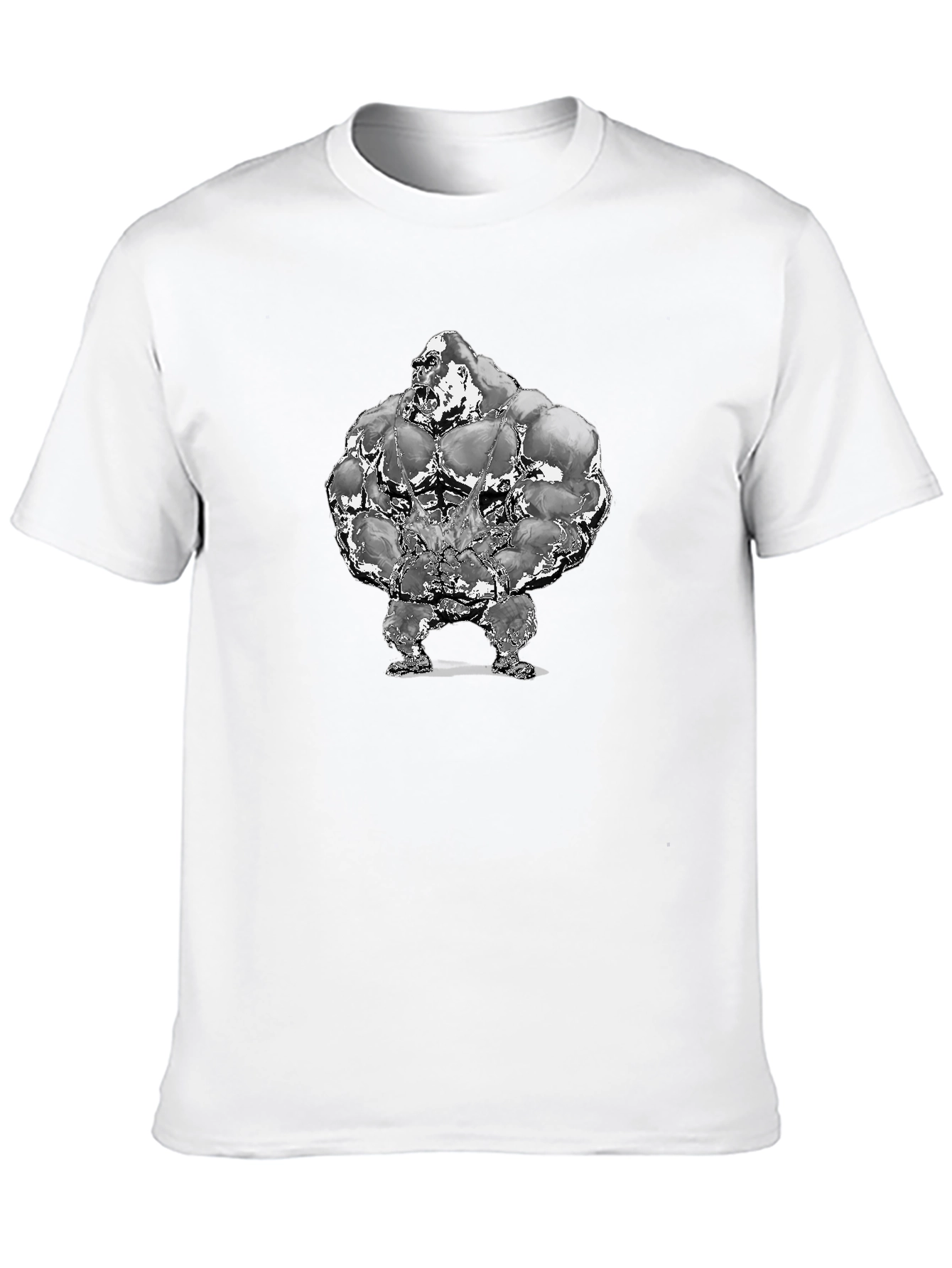 Muscle Gorilla Graphic Tee - Black Cotton T-Shirt