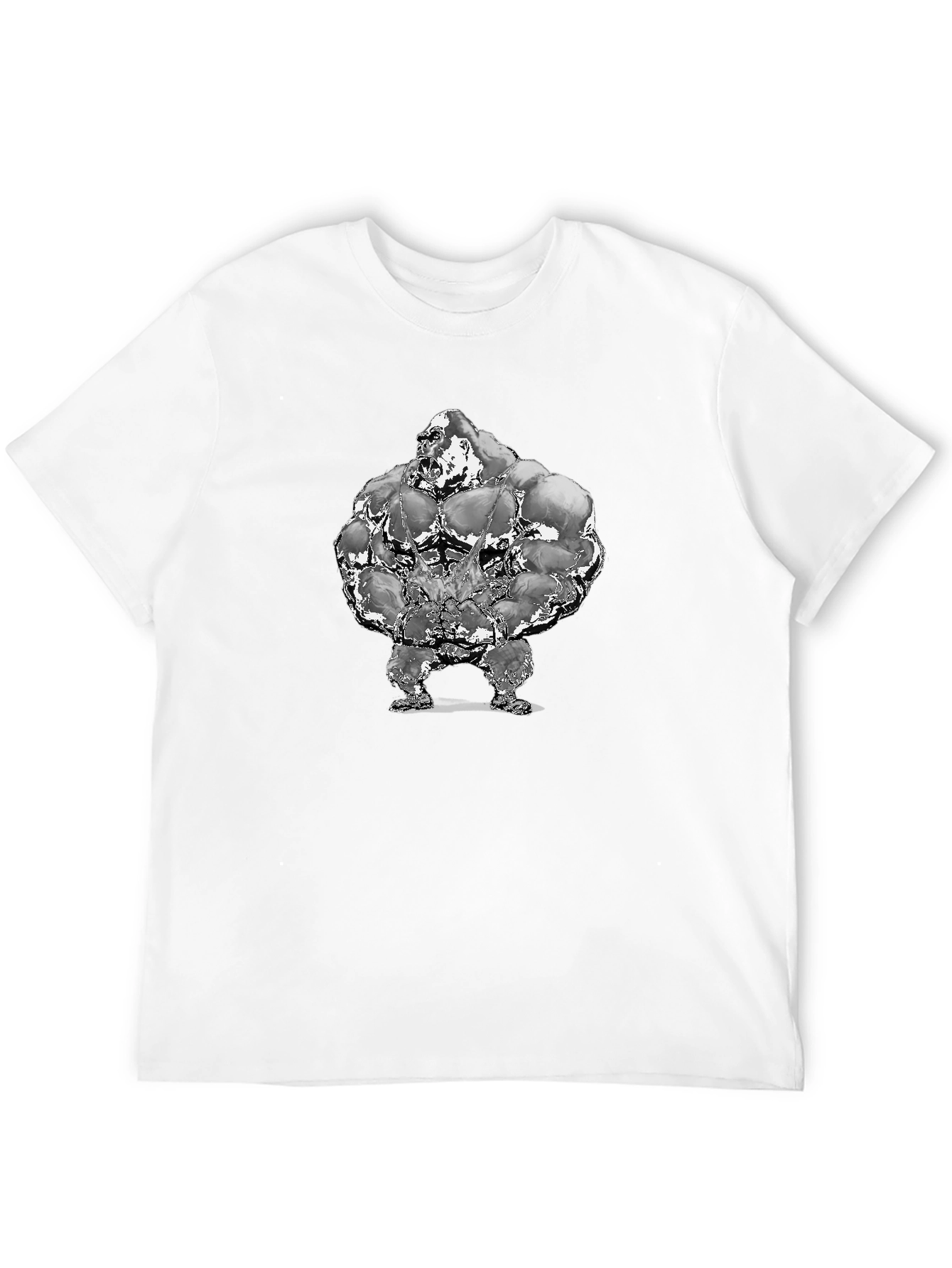 Muscle Gorilla Graphic Tee - Black Cotton T-Shirt