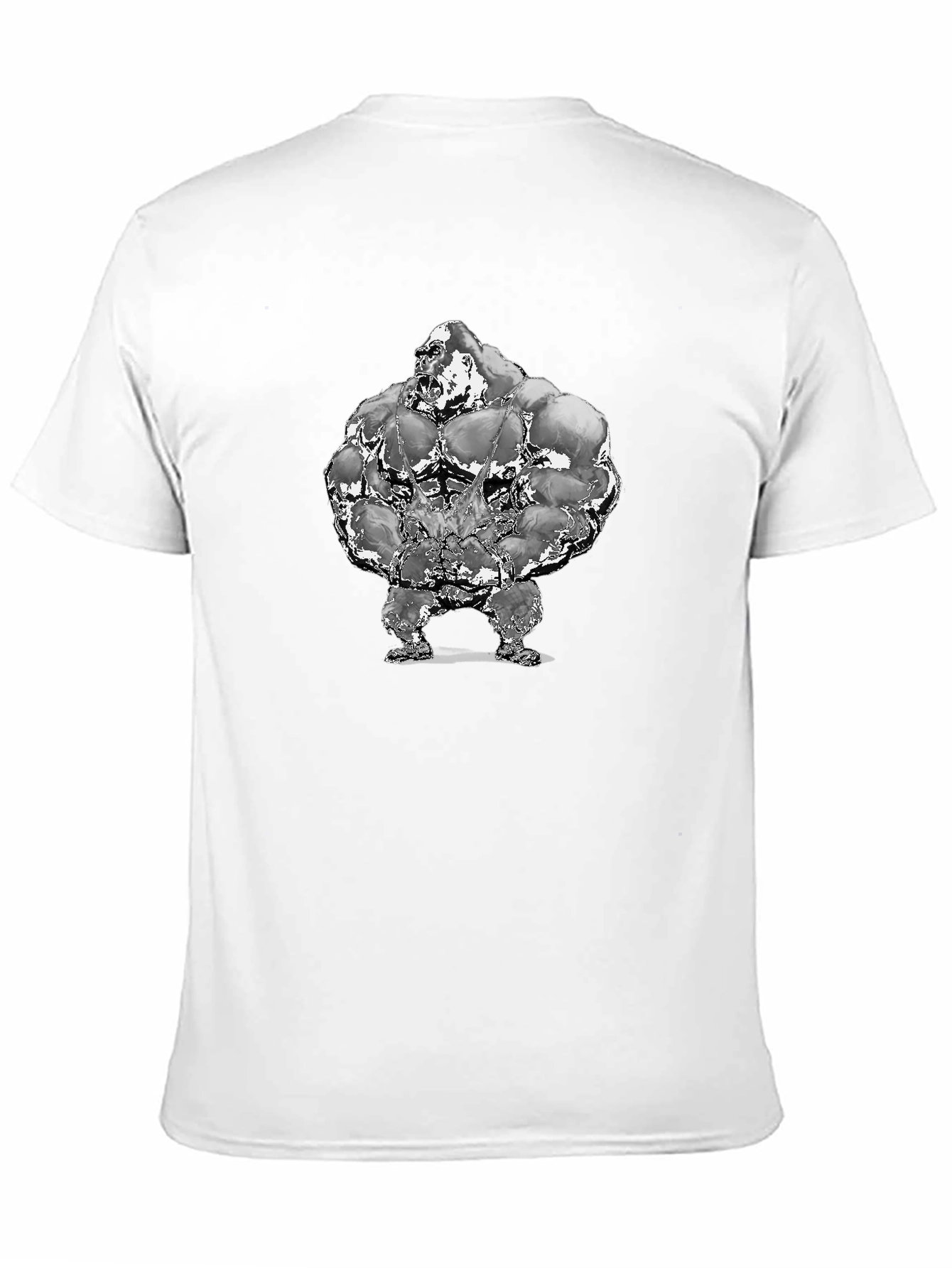 Muscle Gorilla Graphic Tee - Black Cotton T-Shirt