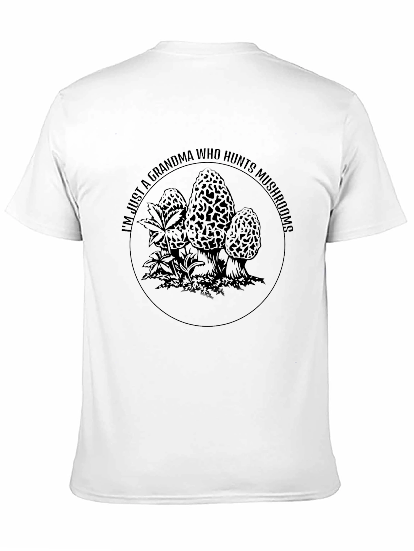 Grandma Mushroom Hunter T-Shirt - Black