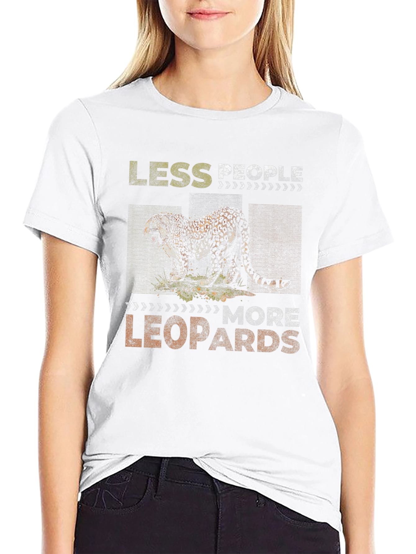 Less People More Leopards Graphic Tee