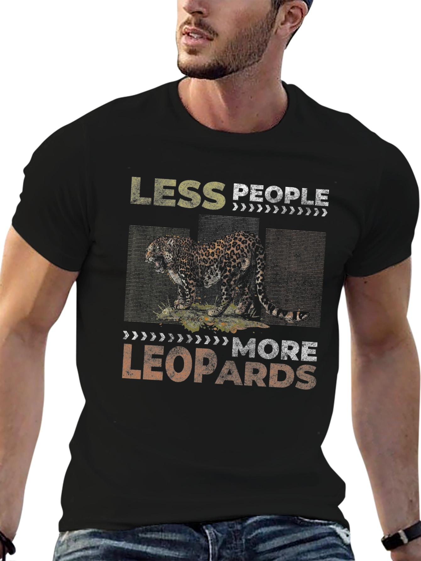 Less People More Leopards Graphic Tee