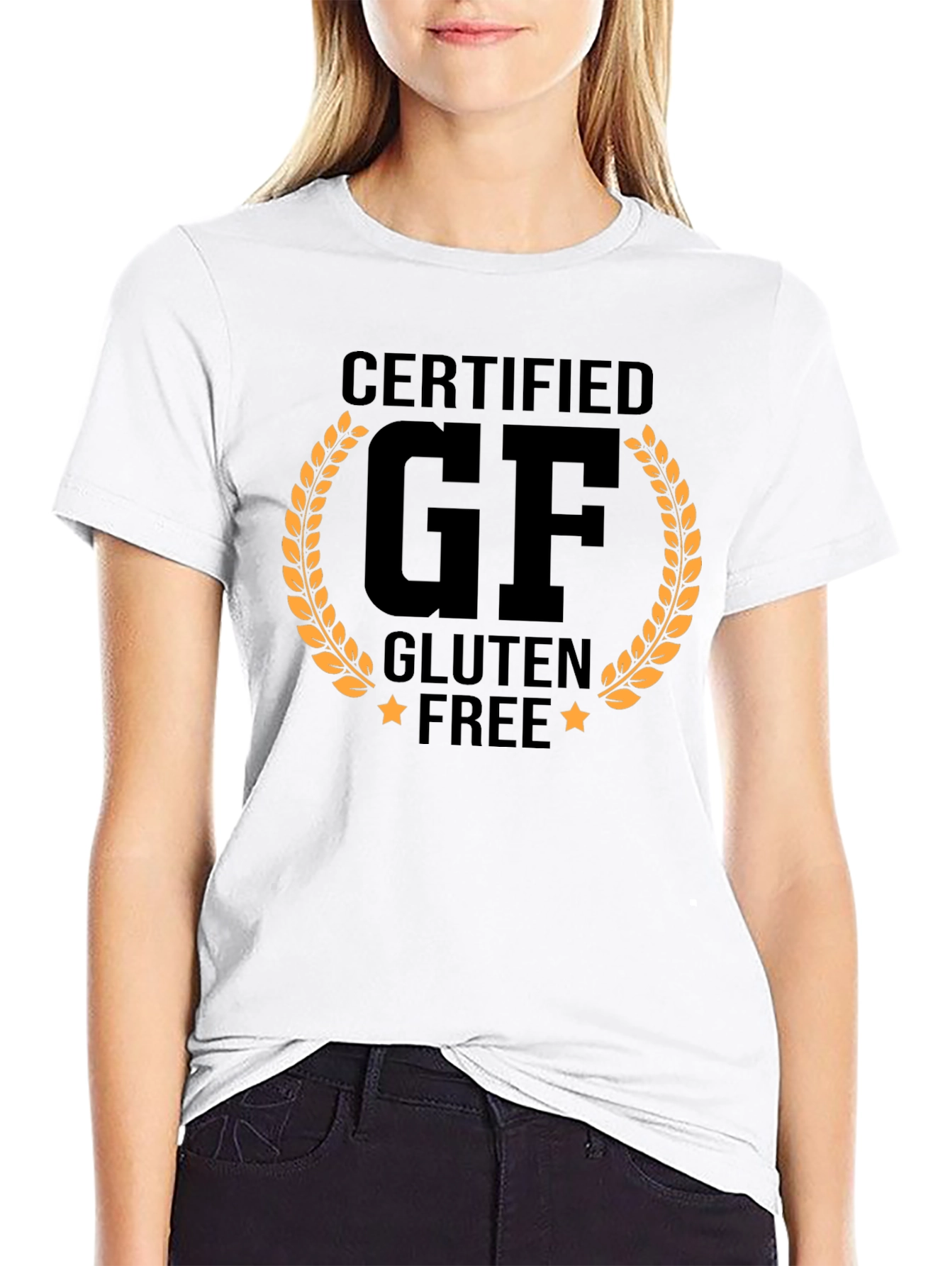 Certified GF Gluten Free T-Shirt Novelty Graphic