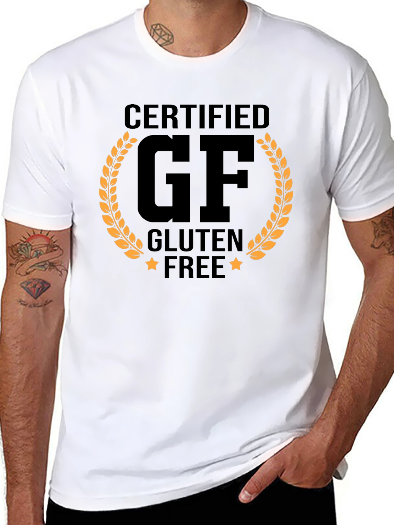 Certified GF Gluten Free T-Shirt Novelty Graphic