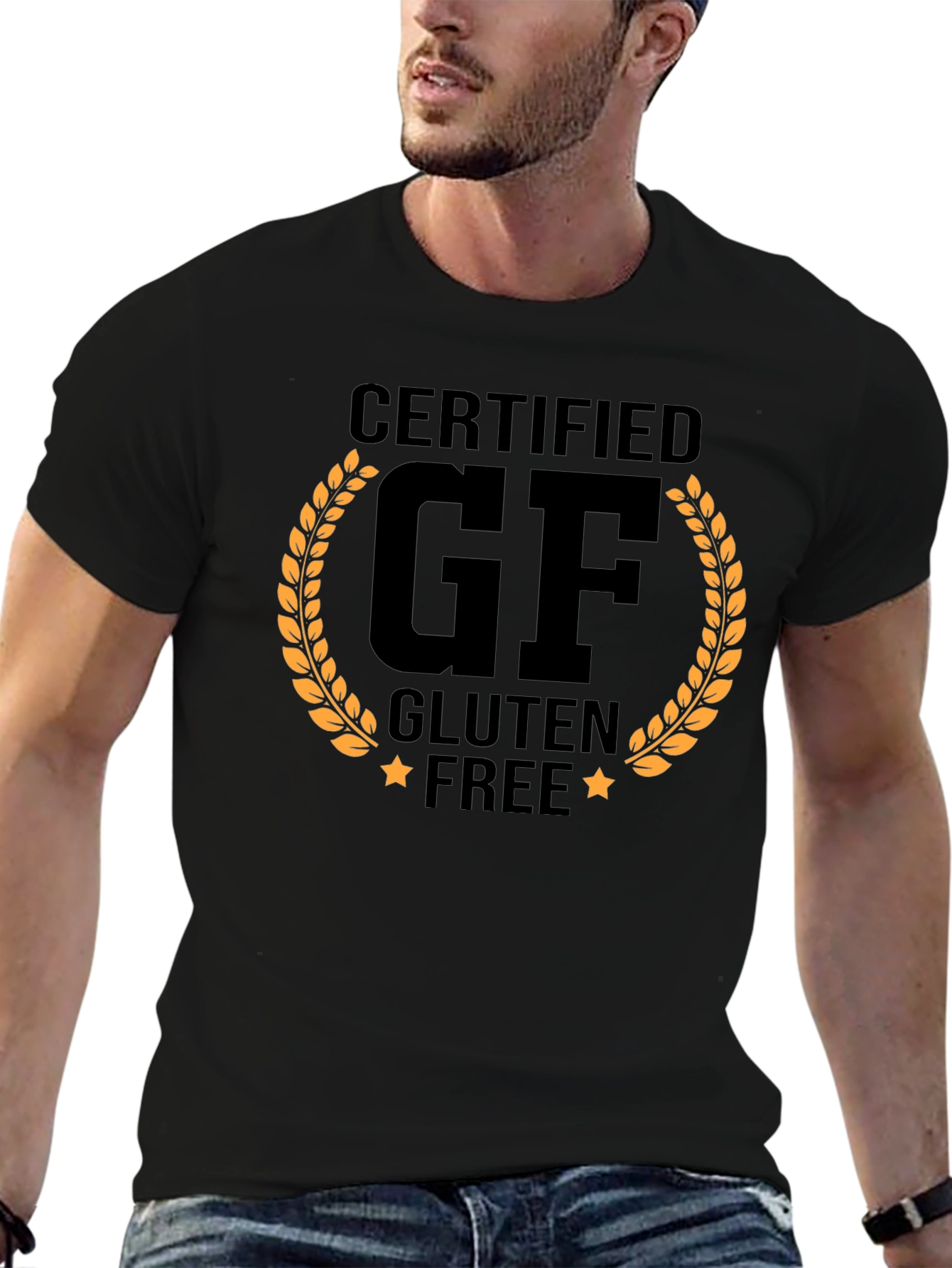 Certified GF Gluten Free T-Shirt Novelty Graphic