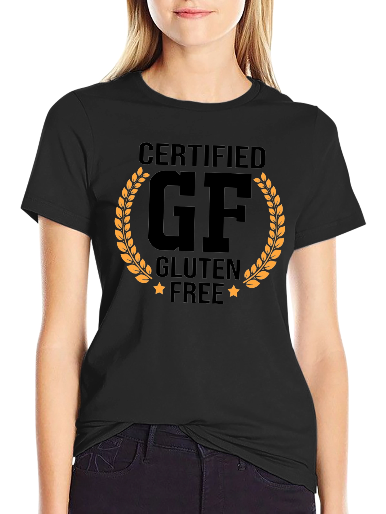 Certified GF Gluten Free T-Shirt Novelty Graphic