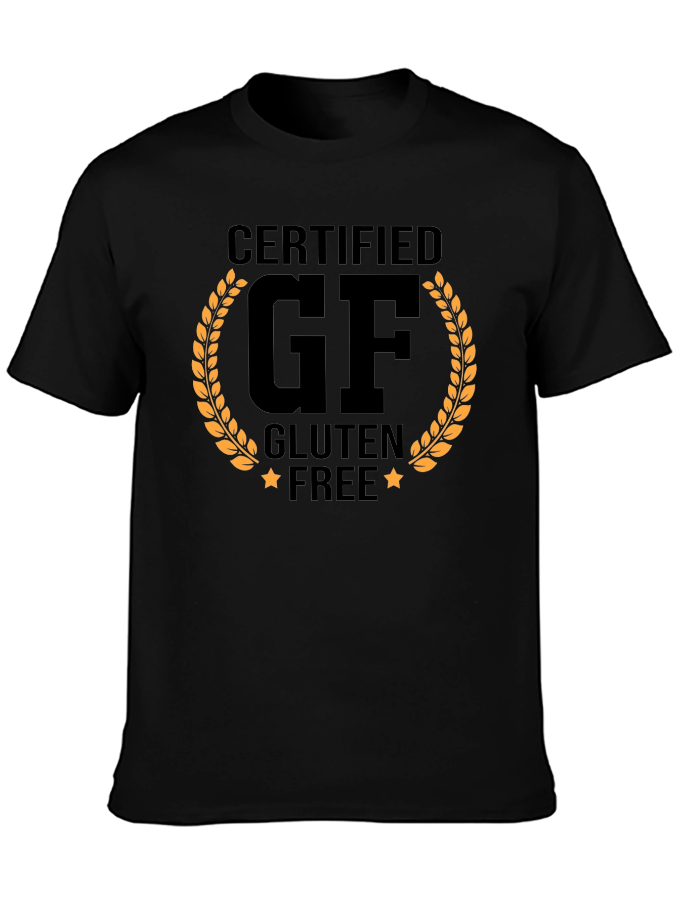 Certified GF Gluten Free T-Shirt Novelty Graphic