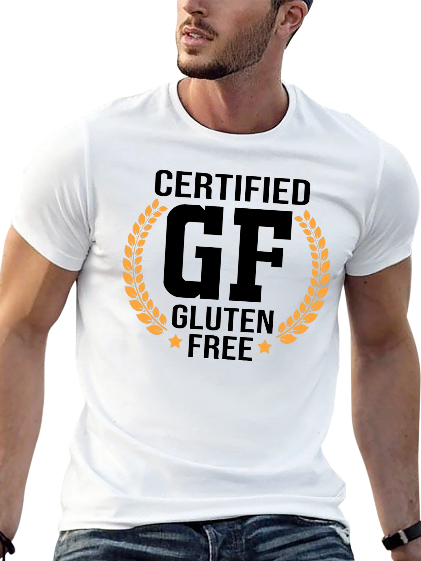Certified GF Gluten Free T-Shirt Novelty Graphic