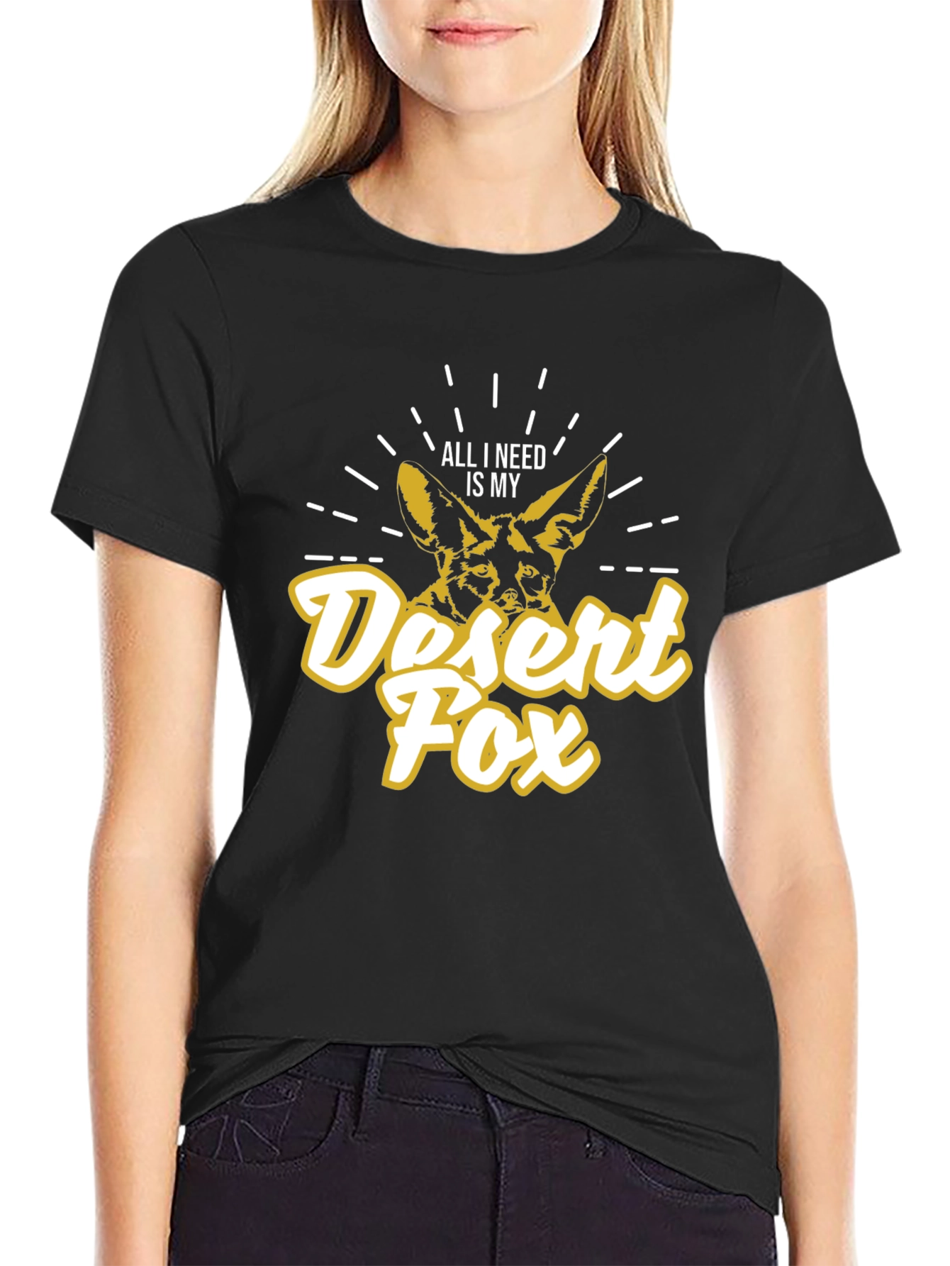 Desert Fox Graphic T-Shirt - Unisex Black Tee