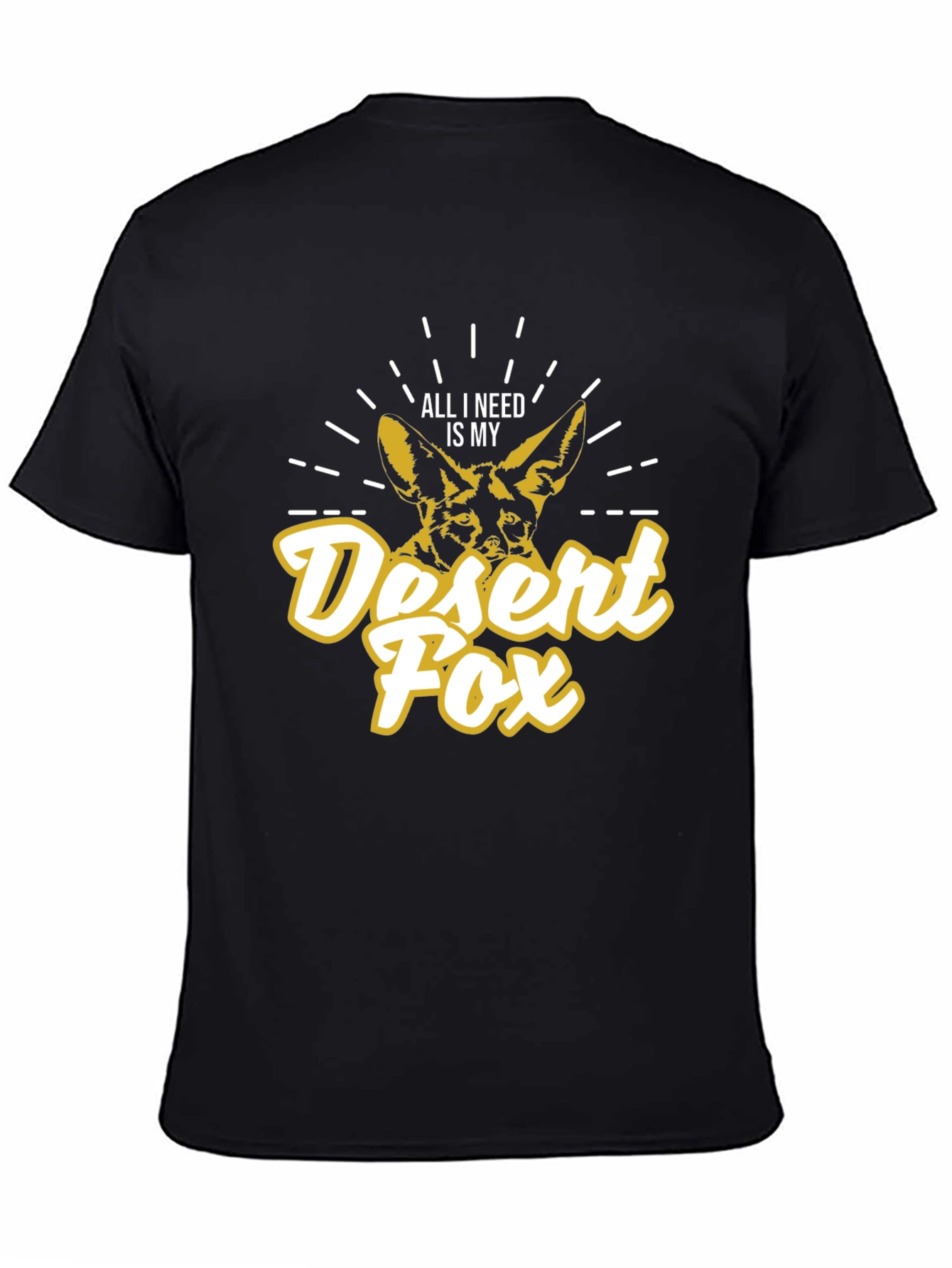 Desert Fox Graphic T-Shirt - Unisex Black Tee