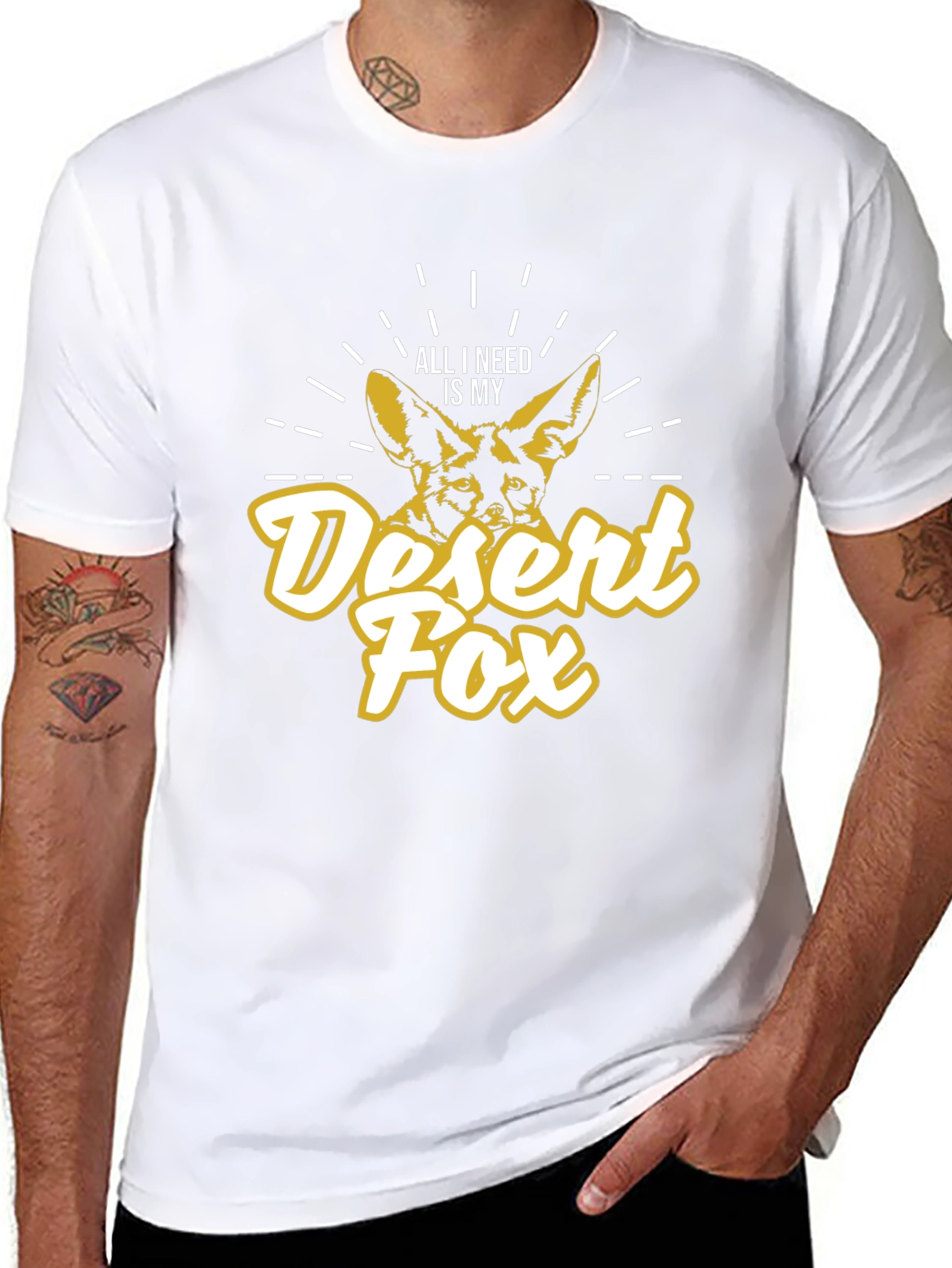Desert Fox Graphic T-Shirt - Unisex Black Tee