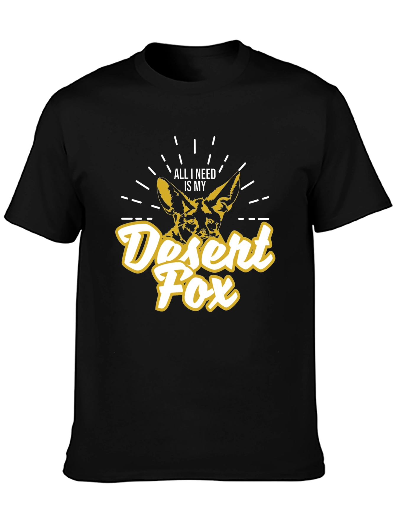 Desert Fox Graphic T-Shirt - Unisex Black Tee