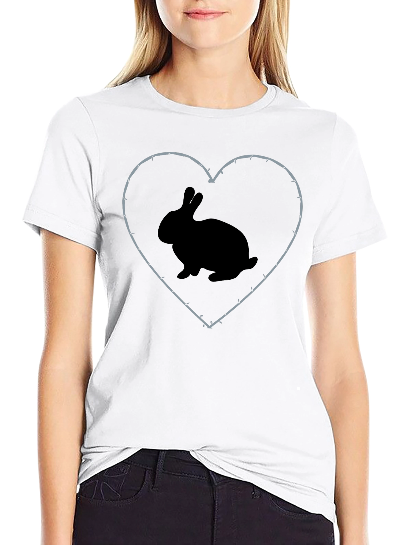 Rabbit Heart Barbed Wire T-Shirt