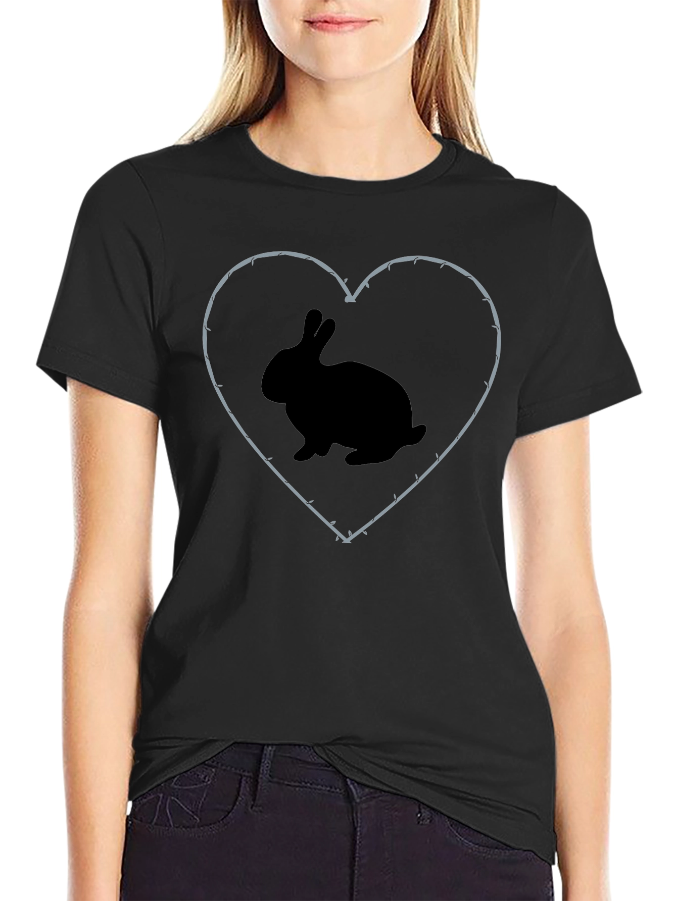 Rabbit Heart Barbed Wire T-Shirt